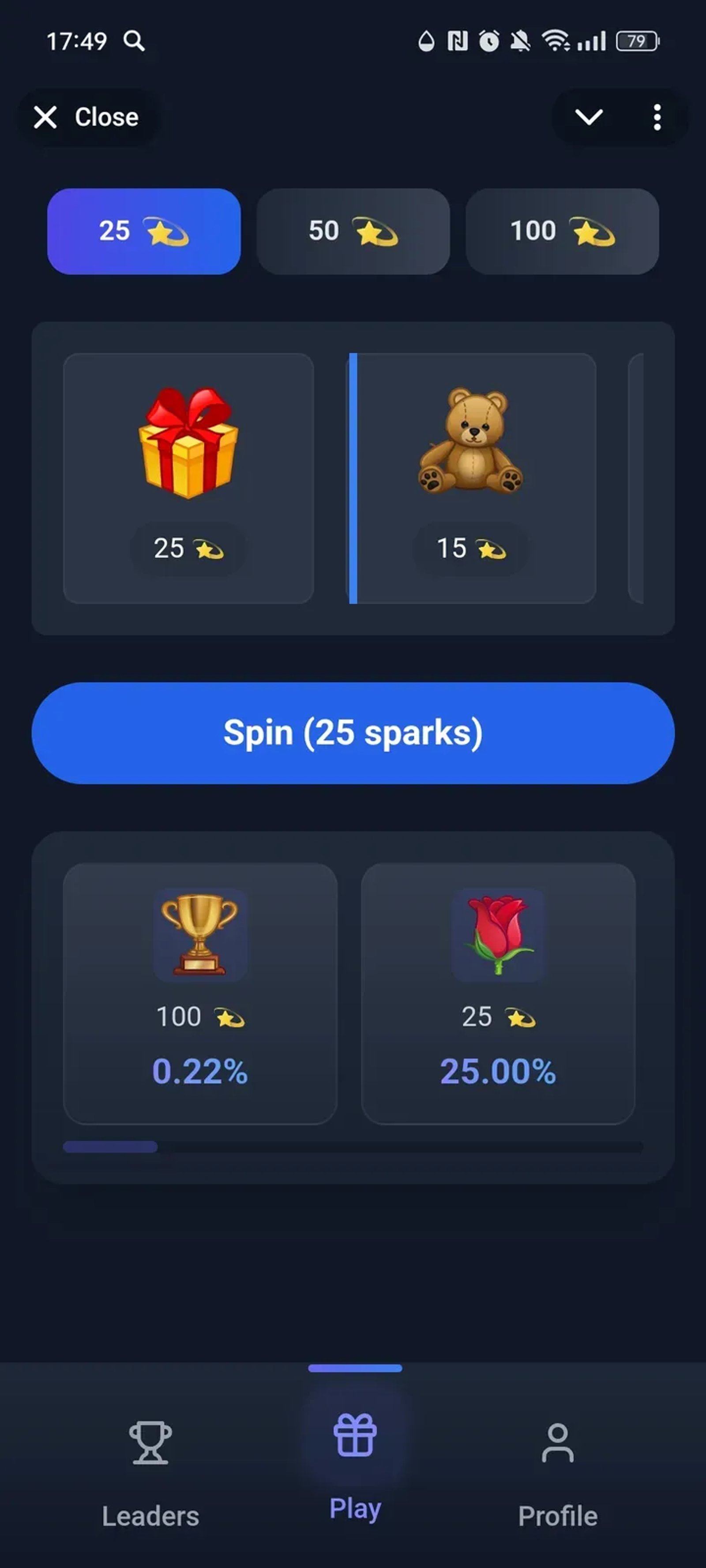 Gift Roulette в Телеграм — скриншот 1