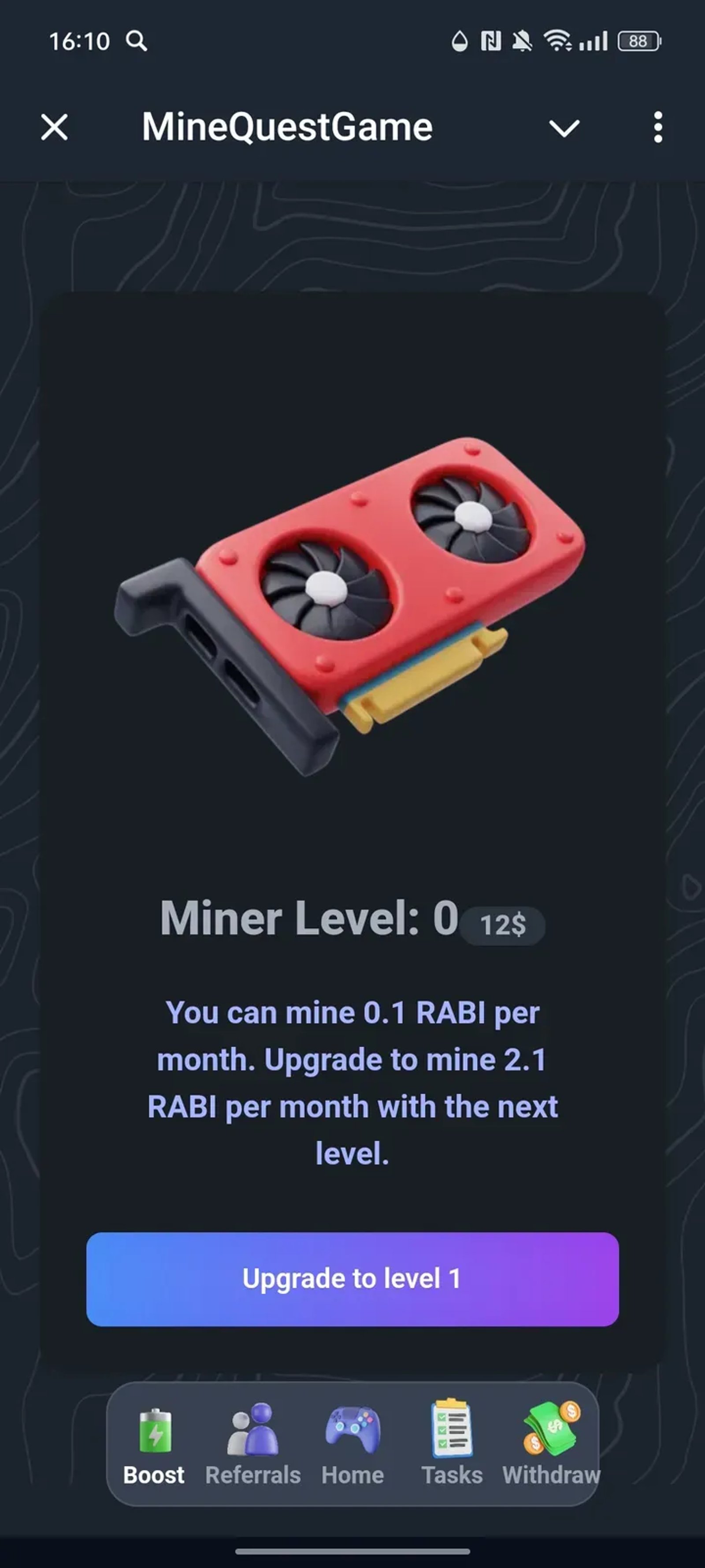 MineQuestGame Telegram Screenshot 3