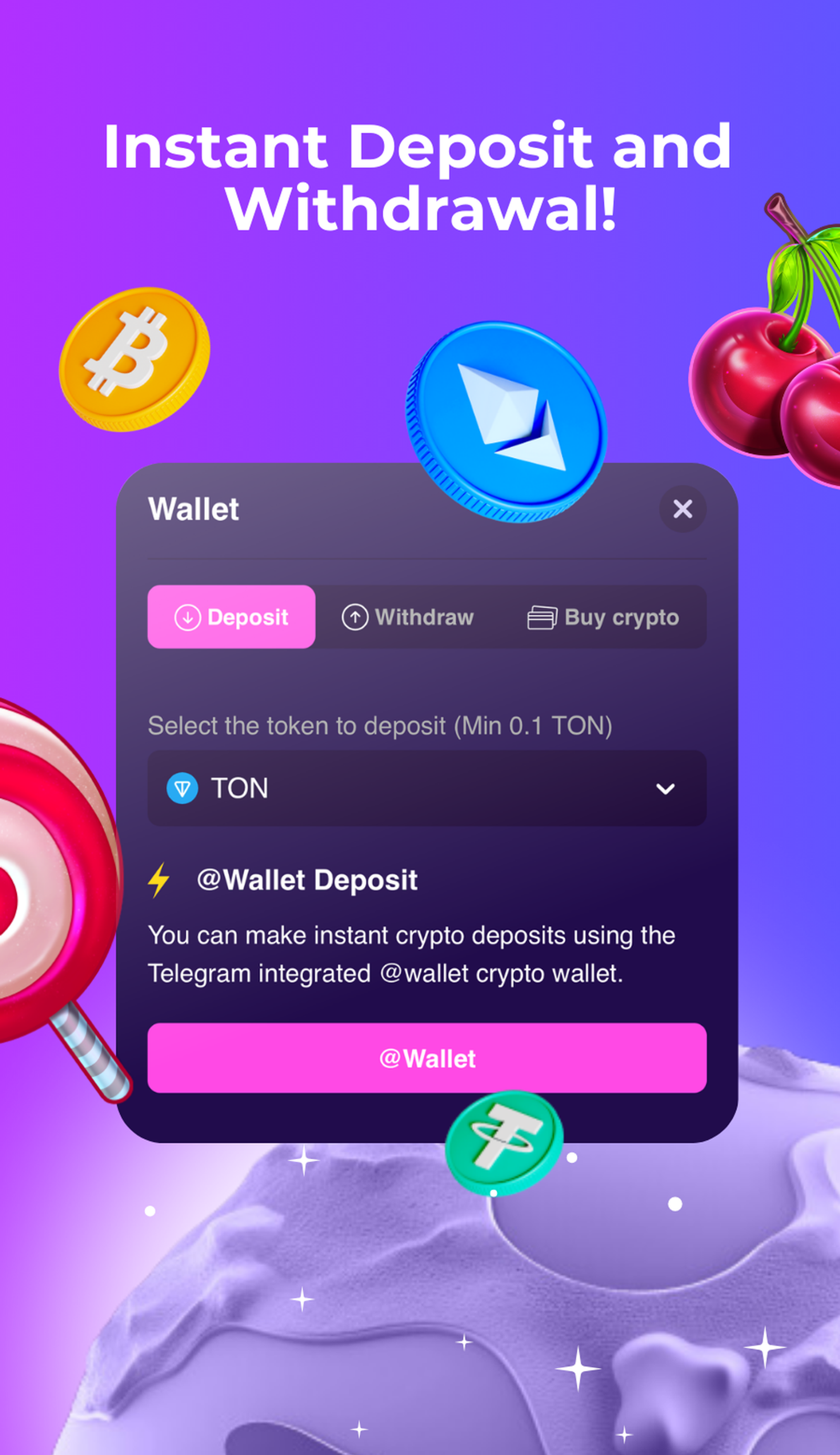 Crashino в Телеграм — скриншот 2