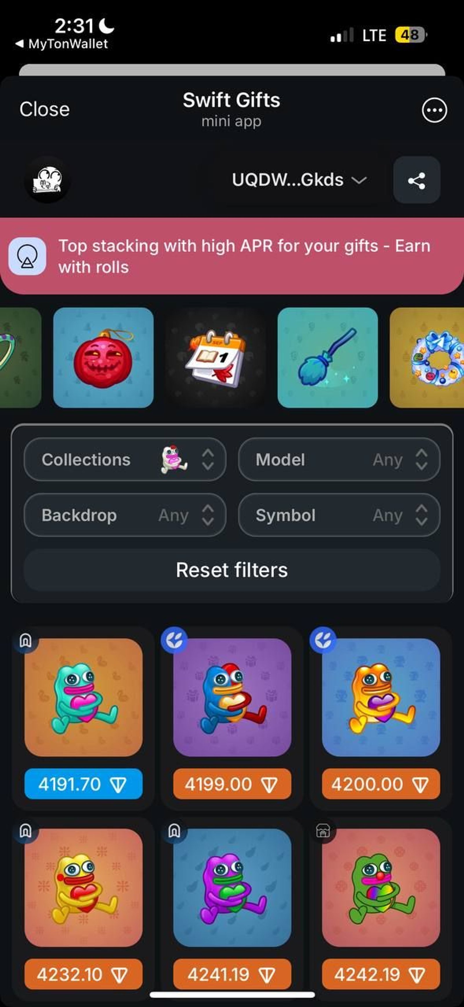 Swift Gifts в Телеграм — скриншот 5