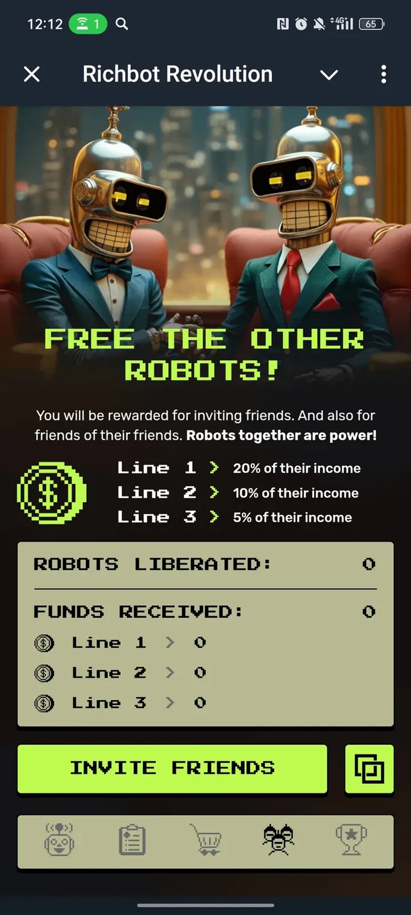 Richbot Revolution в Телеграм — скриншот 4