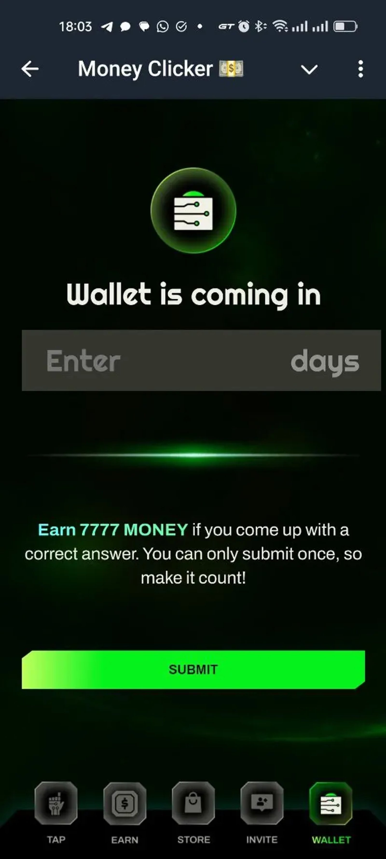 Money Clicker 💵 в Телеграм — скриншот 1