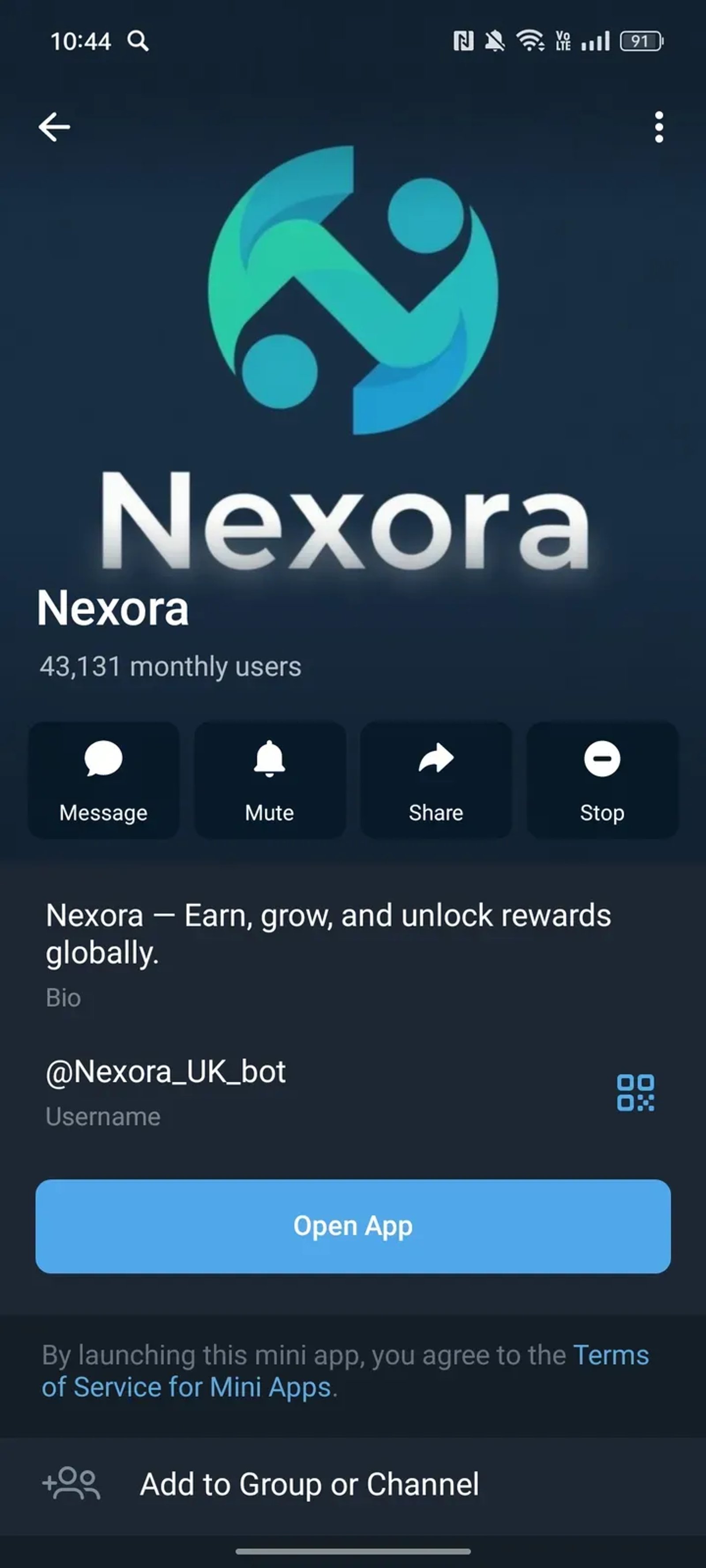 Nexora Telegram Screenshot 3