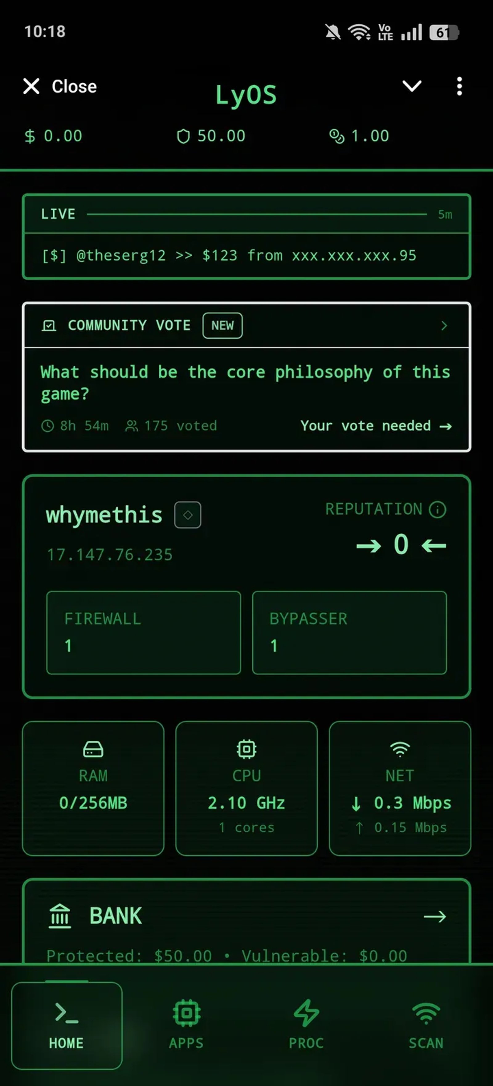 LyOS Telegram Screenshot 2