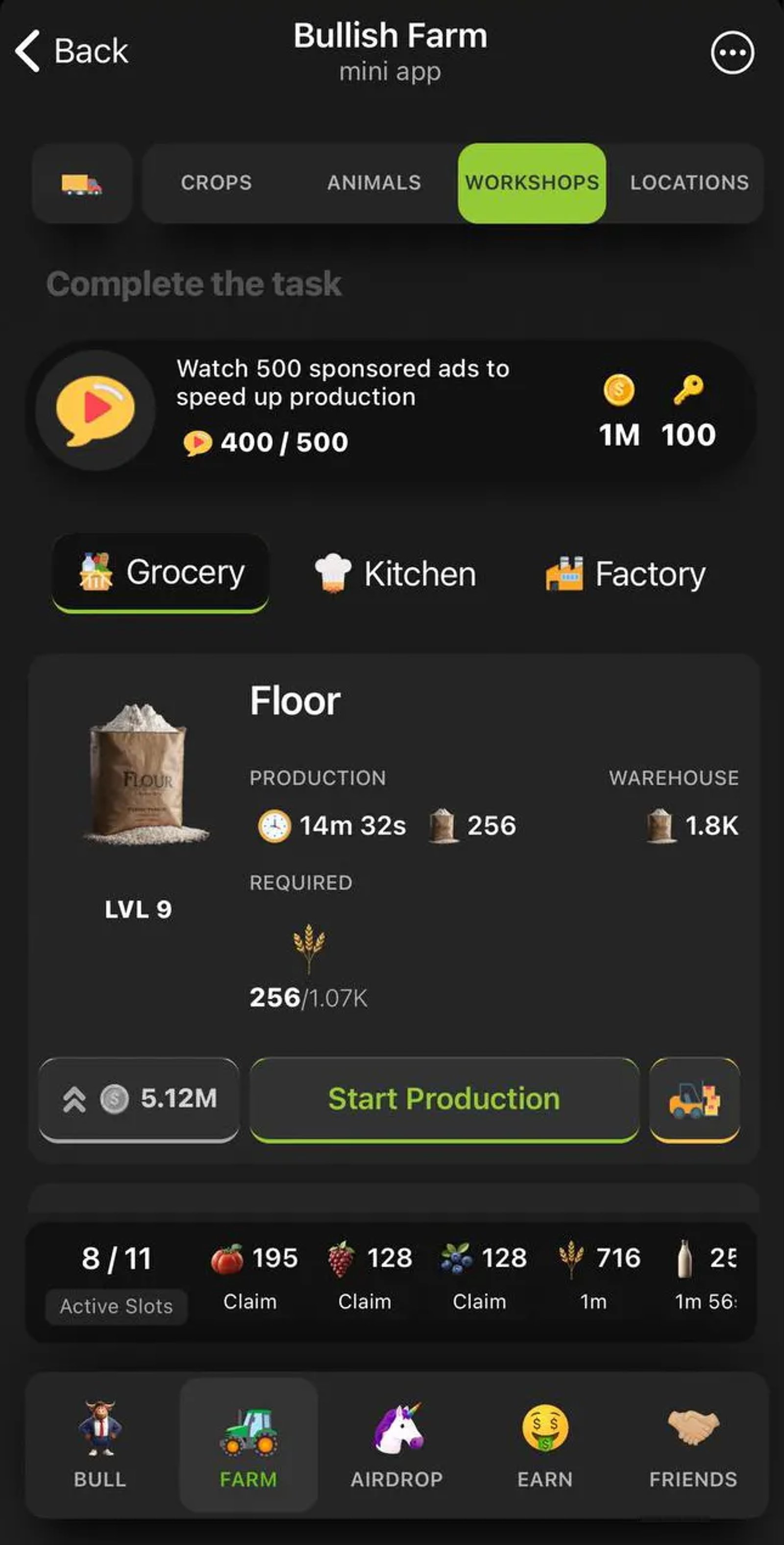 Bullish Farm Game в Телеграм — скриншот 6
