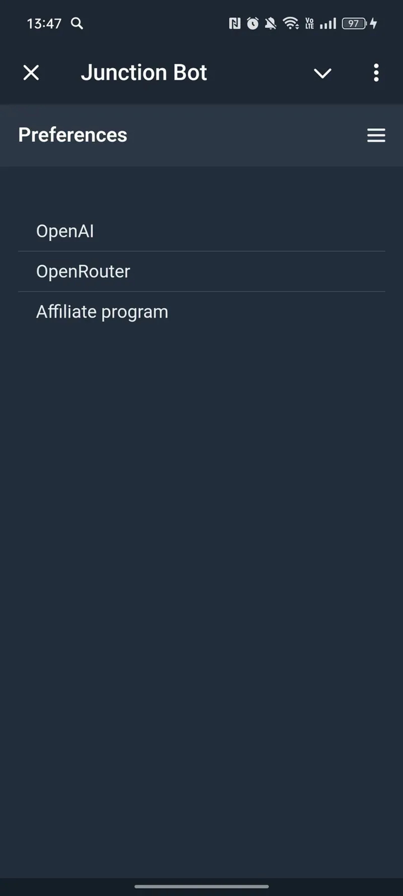 Junction Bot в Телеграм — скриншот 4