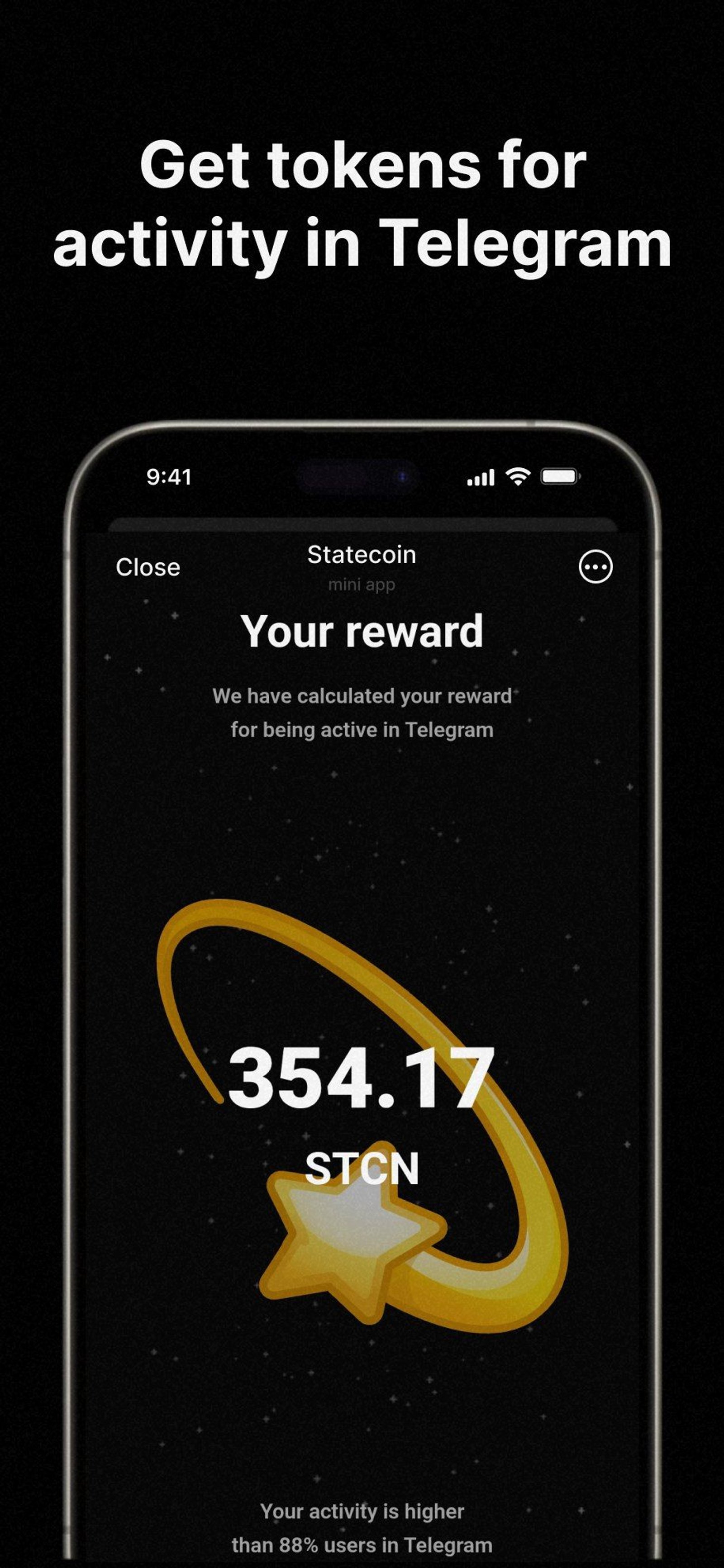 Statecoin в Телеграм — скриншот 1