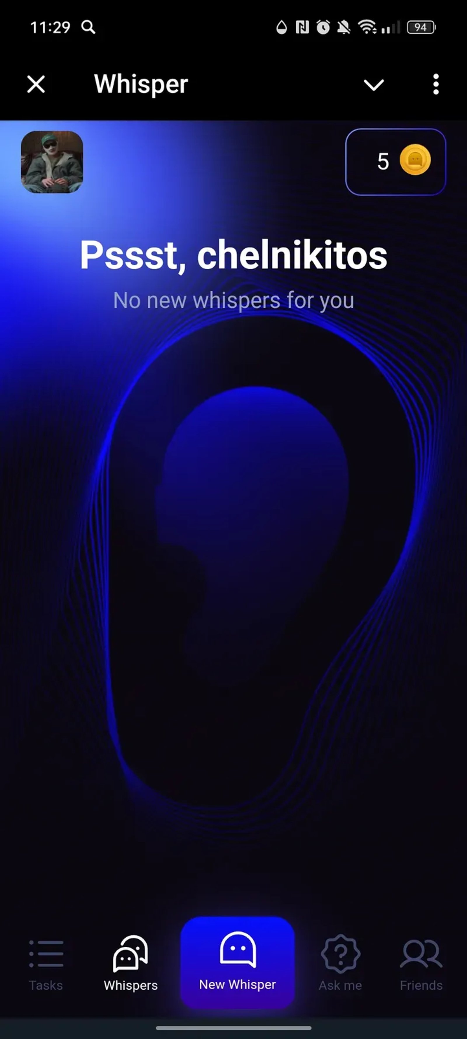 Whisper в Телеграм — скриншот 1