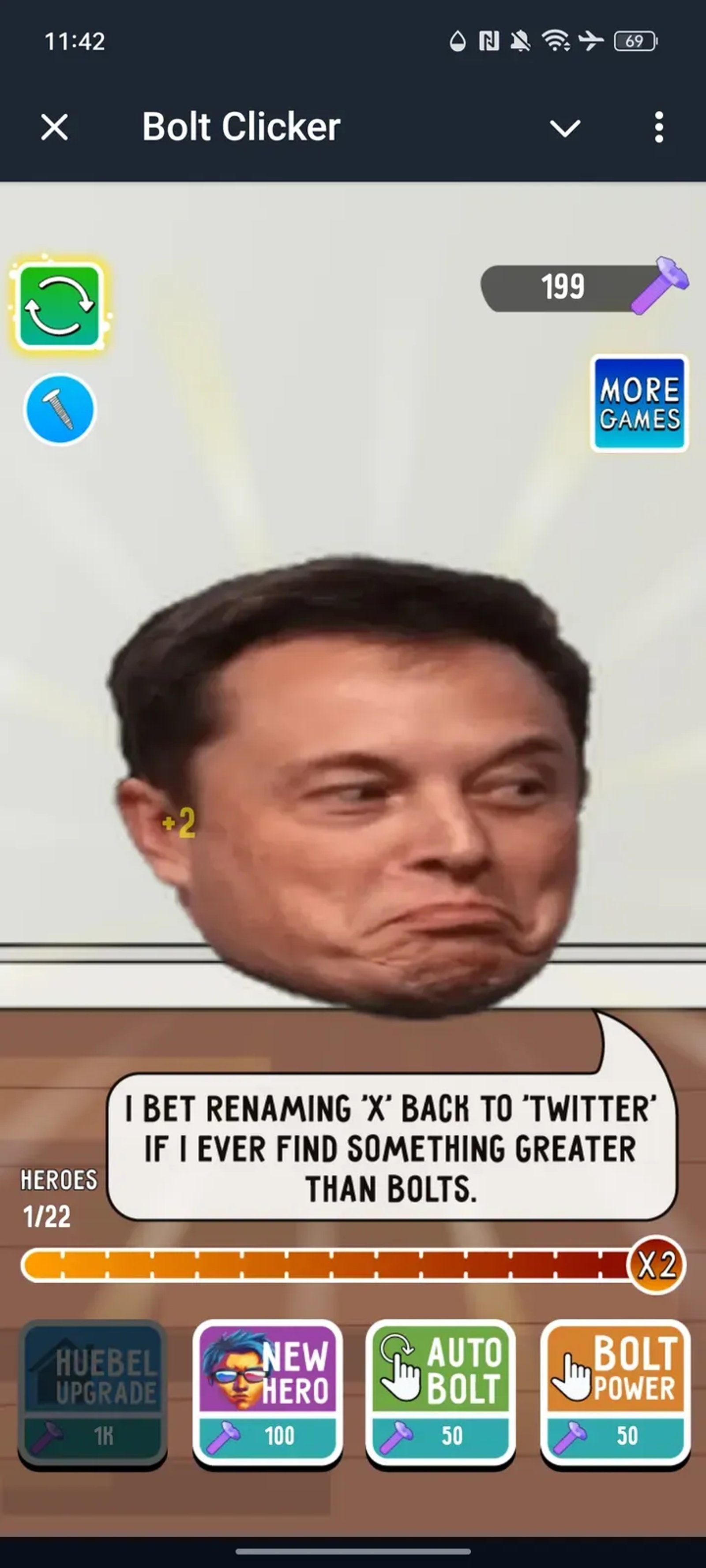 Bolt Clicker в Телеграм — скриншот 2