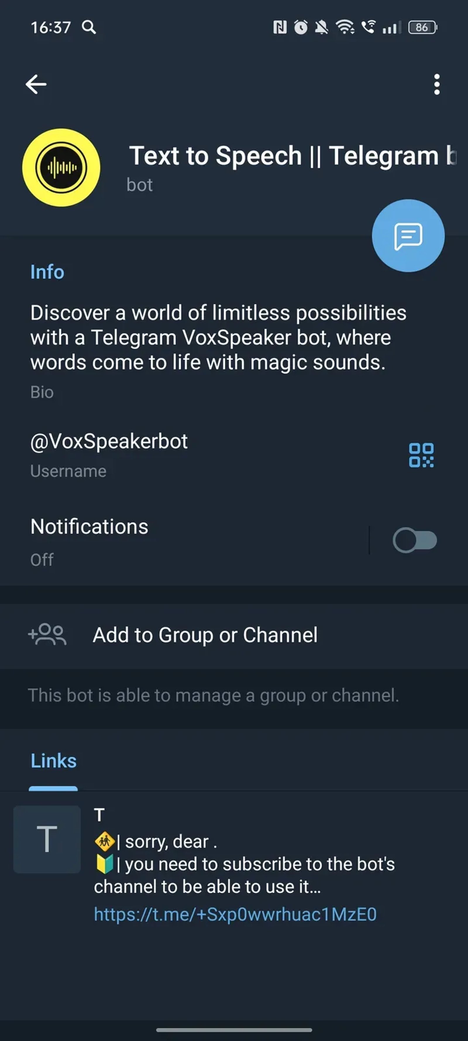 Text to Speech || Telegram bot в Телеграм — скриншот 3