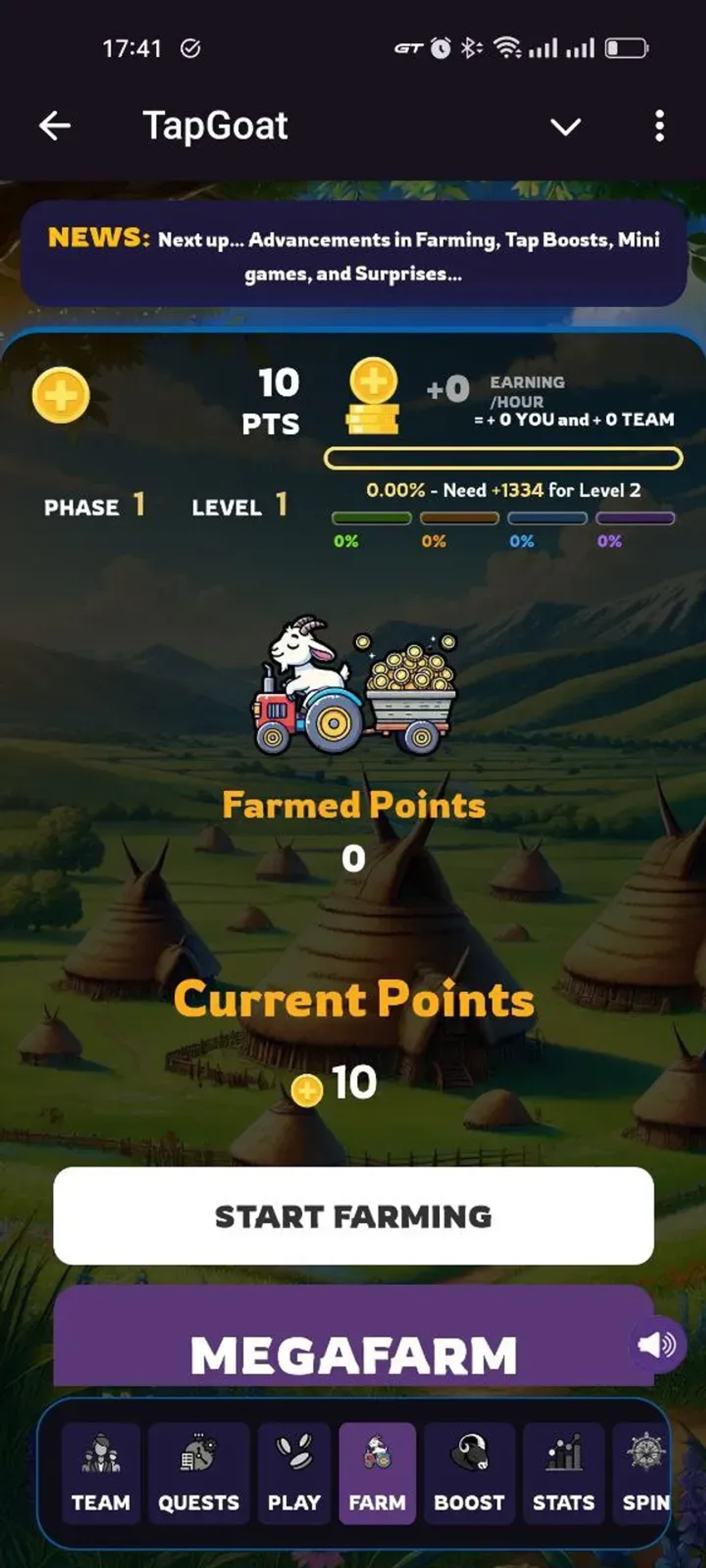 TapGoat в Телеграм — скриншот 1