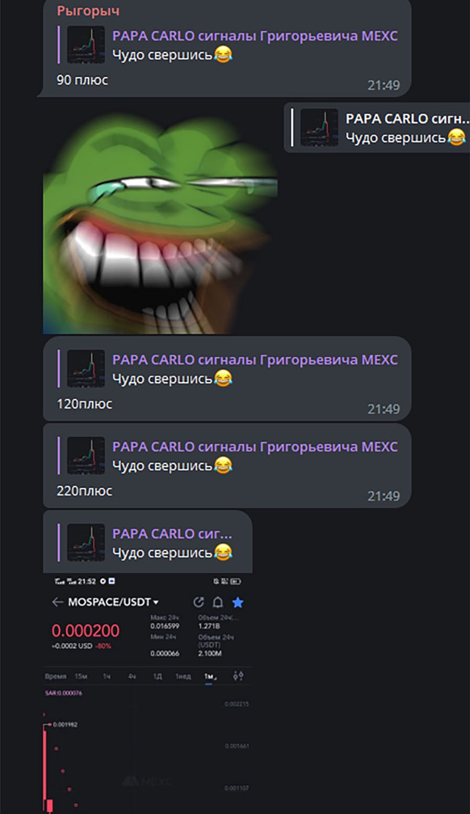 Papa Carlo CHAT в Телеграм — скриншот 2