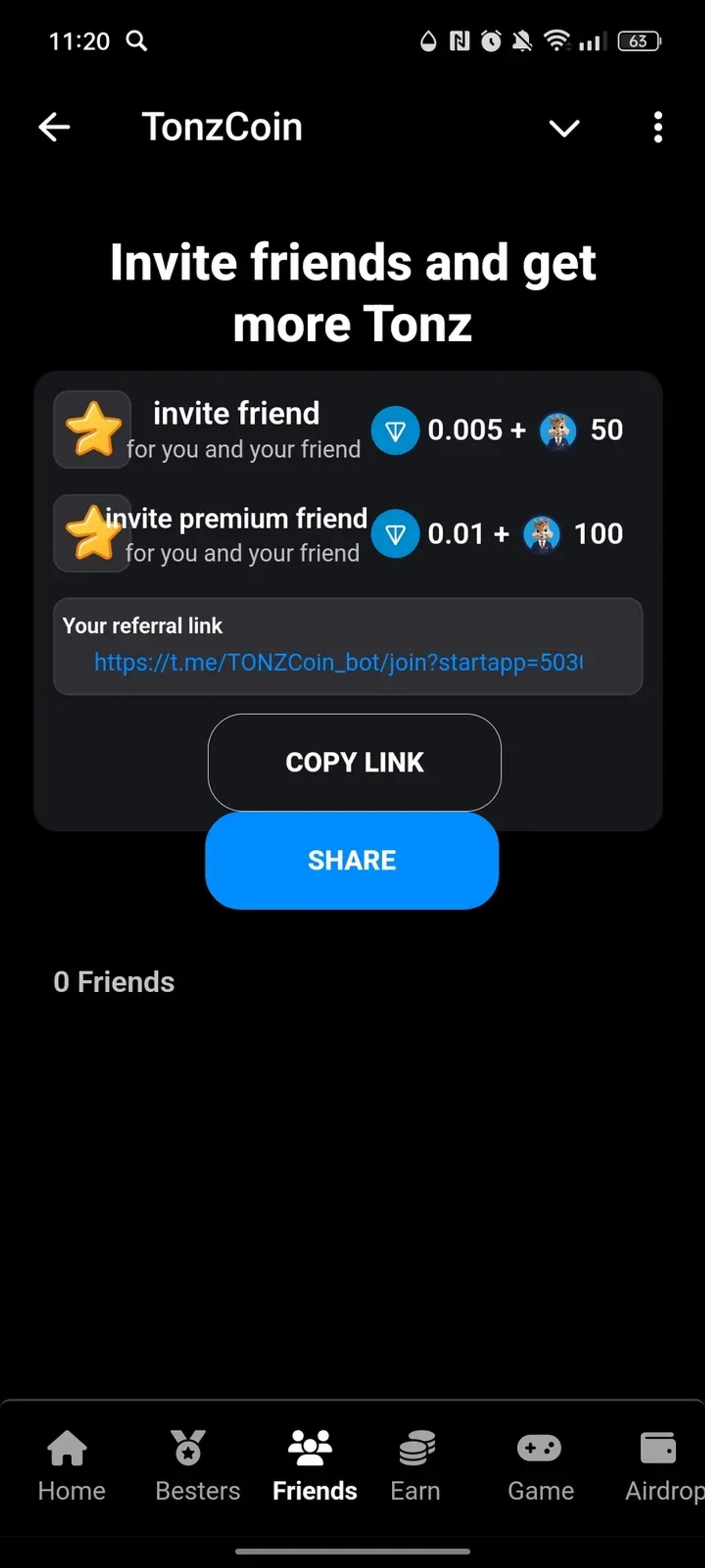 TonzCoin в Телеграм — скриншот 3