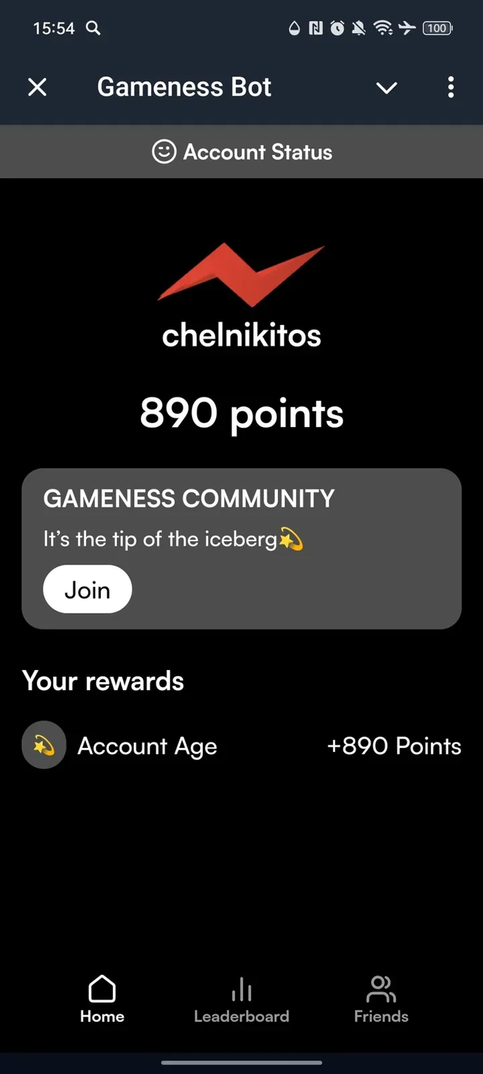 Gameness в Телеграм — скриншот 1