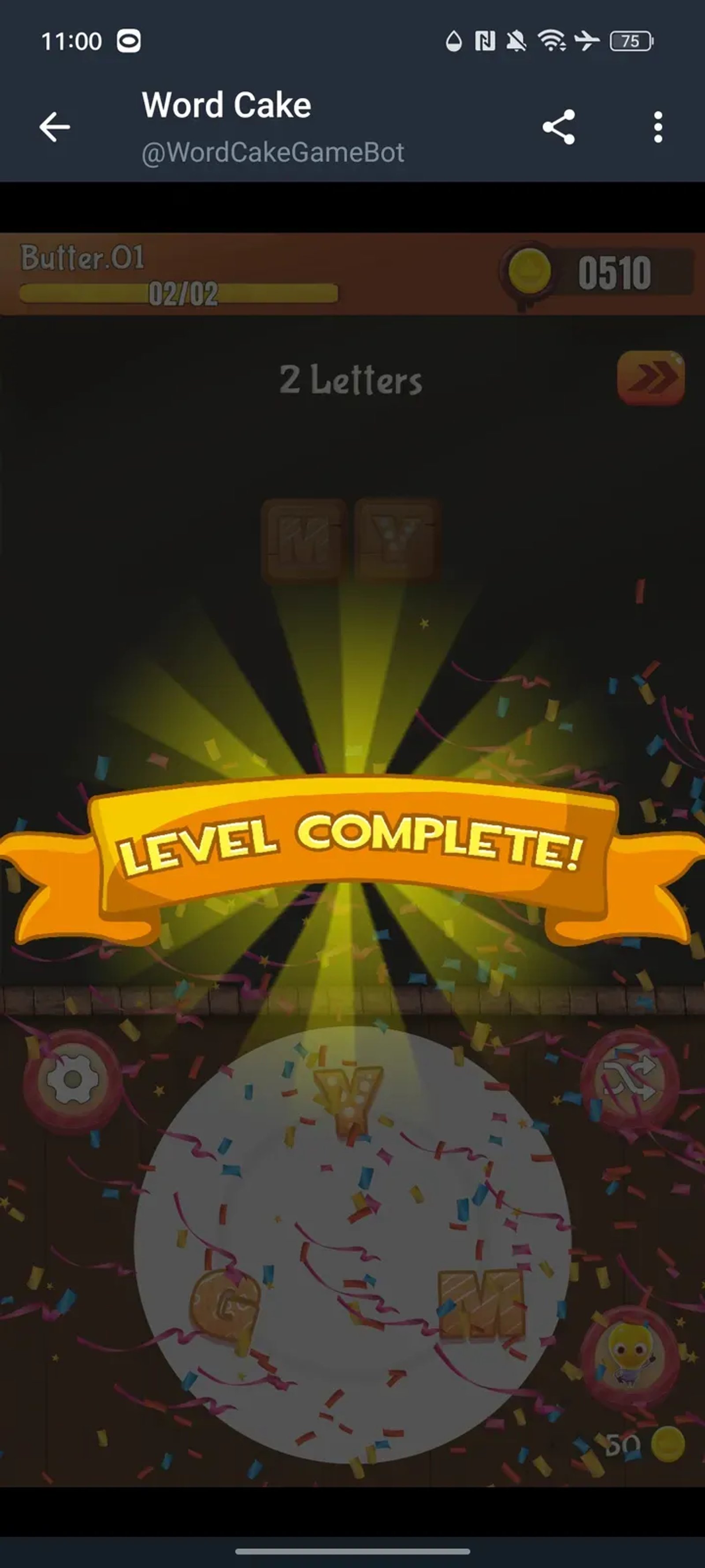 Word Cake Game в Телеграм — скриншот 4