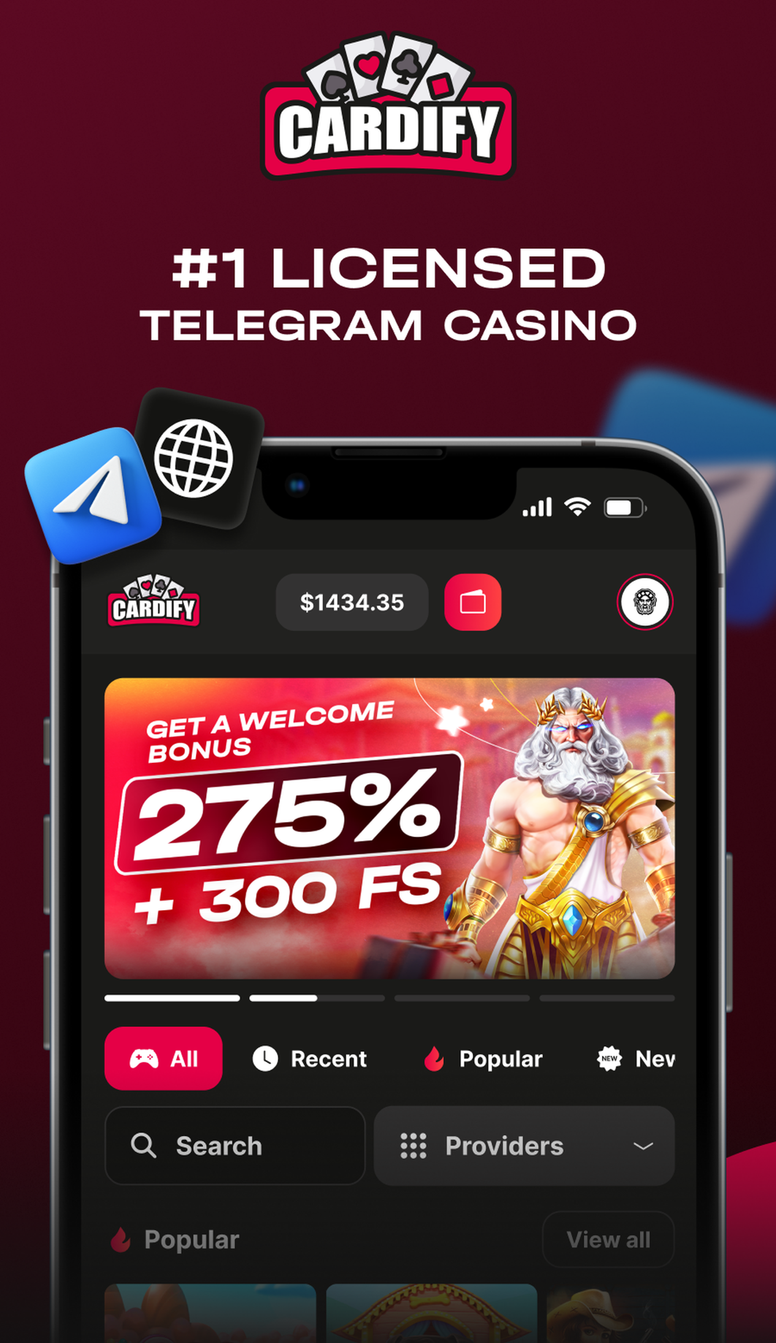 CARDIFY 🎰 в Телеграм — скриншот 1