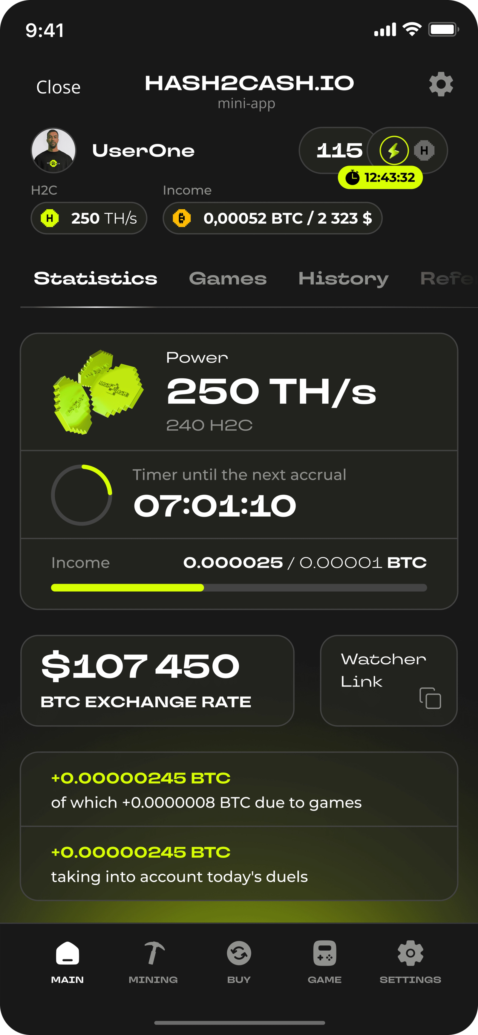 HASH2CASH ⛏️ Telegram Screenshot 1