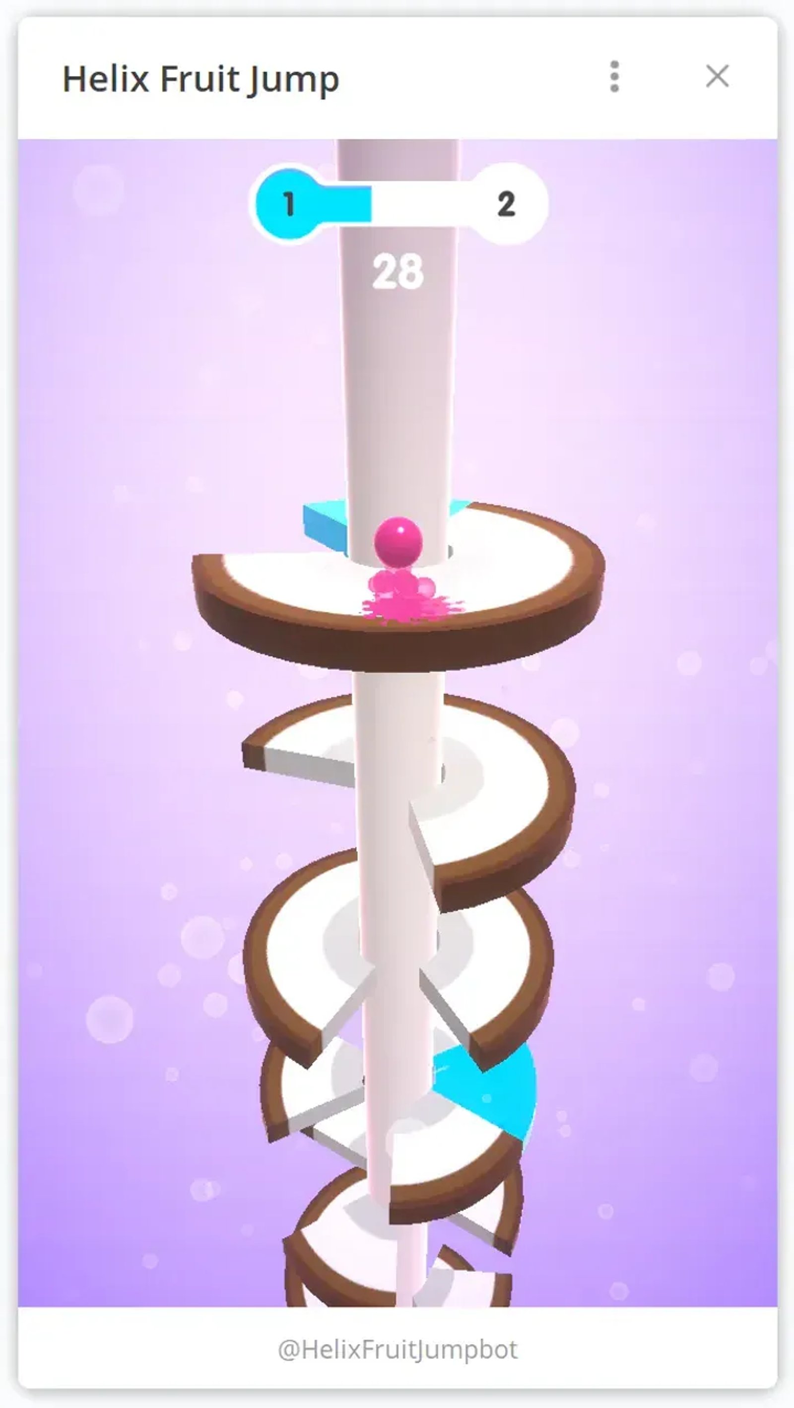 Helix Fruit Jump в Телеграм — скриншот 1