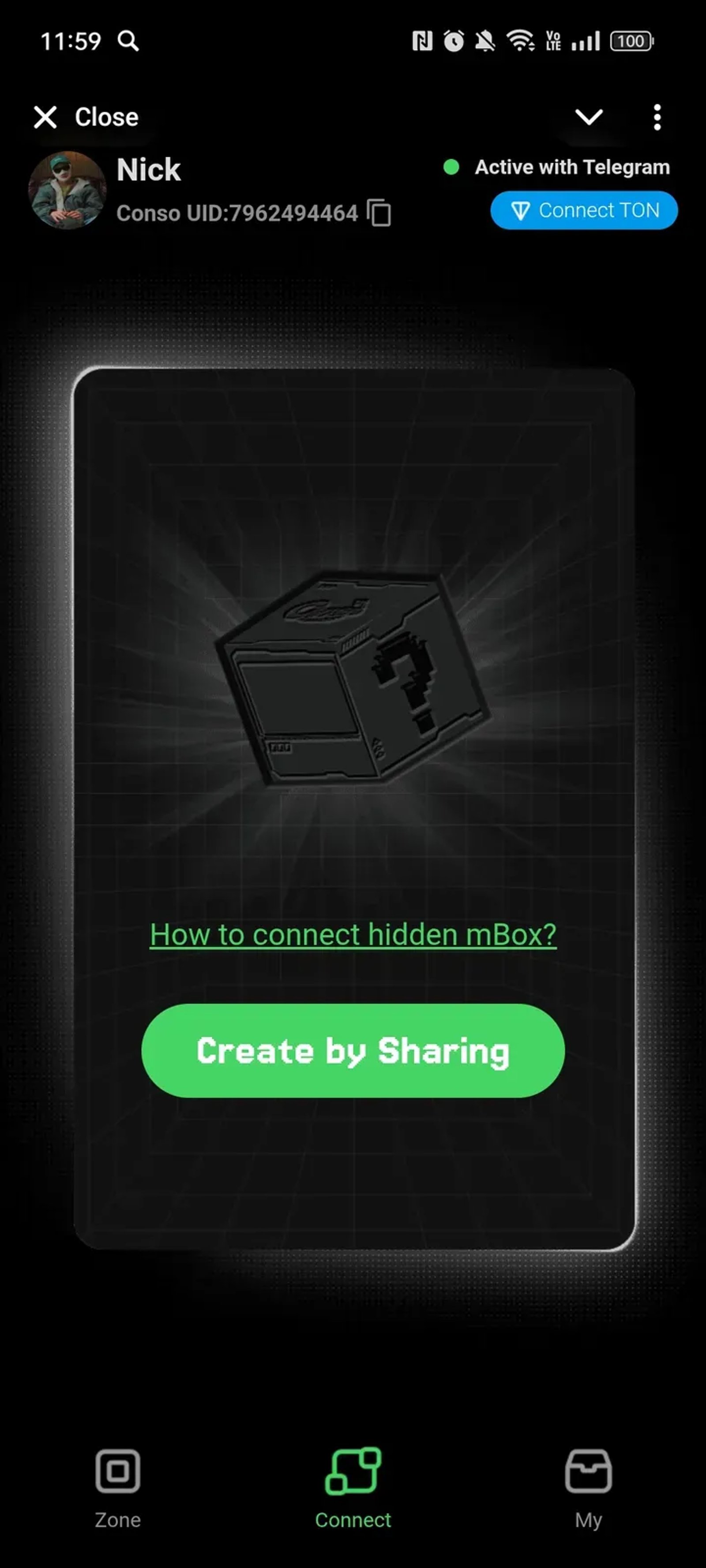 Conso mBox в Телеграм — скриншот 2