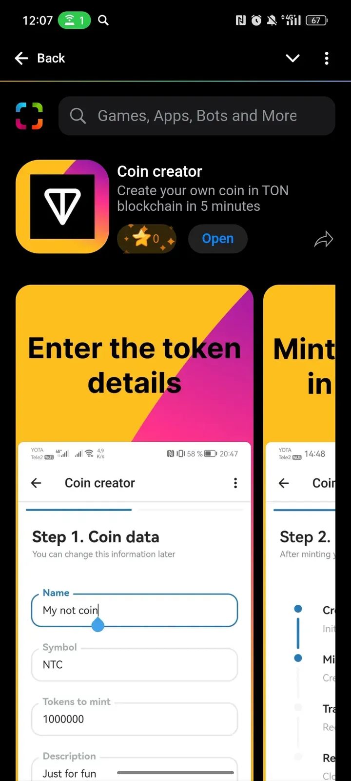 miniAppStore Telegram Screenshot 3