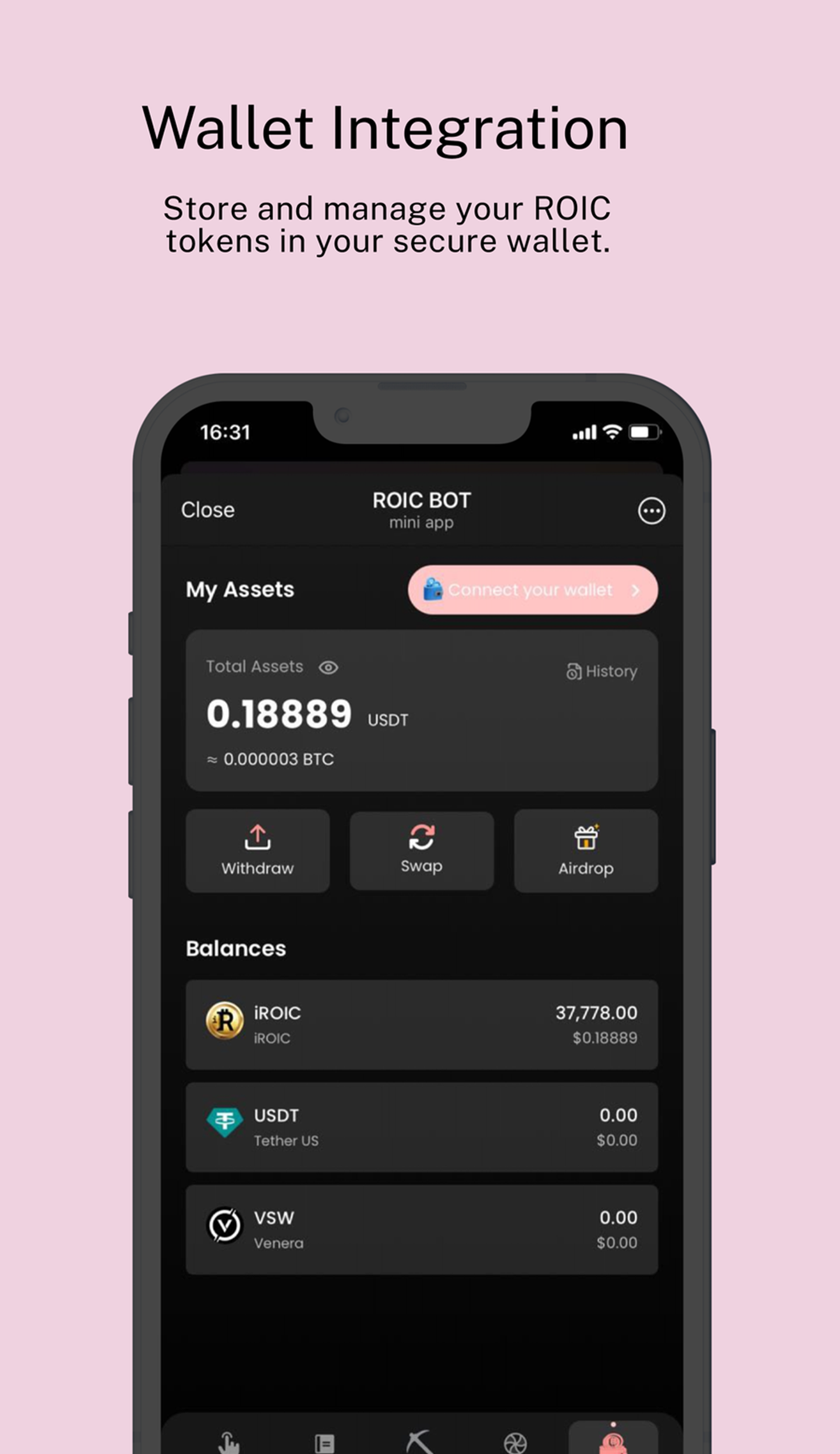 ROIC BOT в Телеграм — скриншот 5