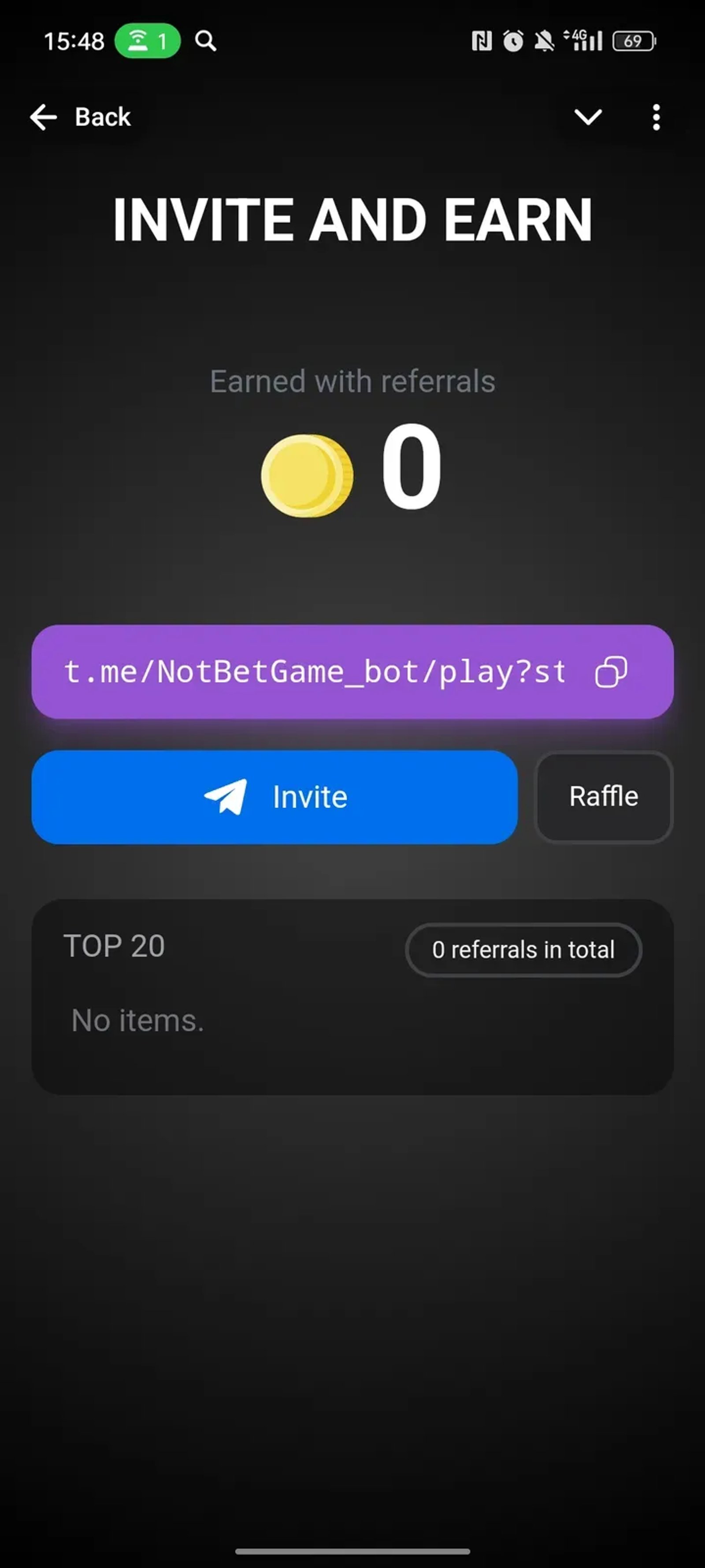 NotBet Game в Телеграм — скриншот 4