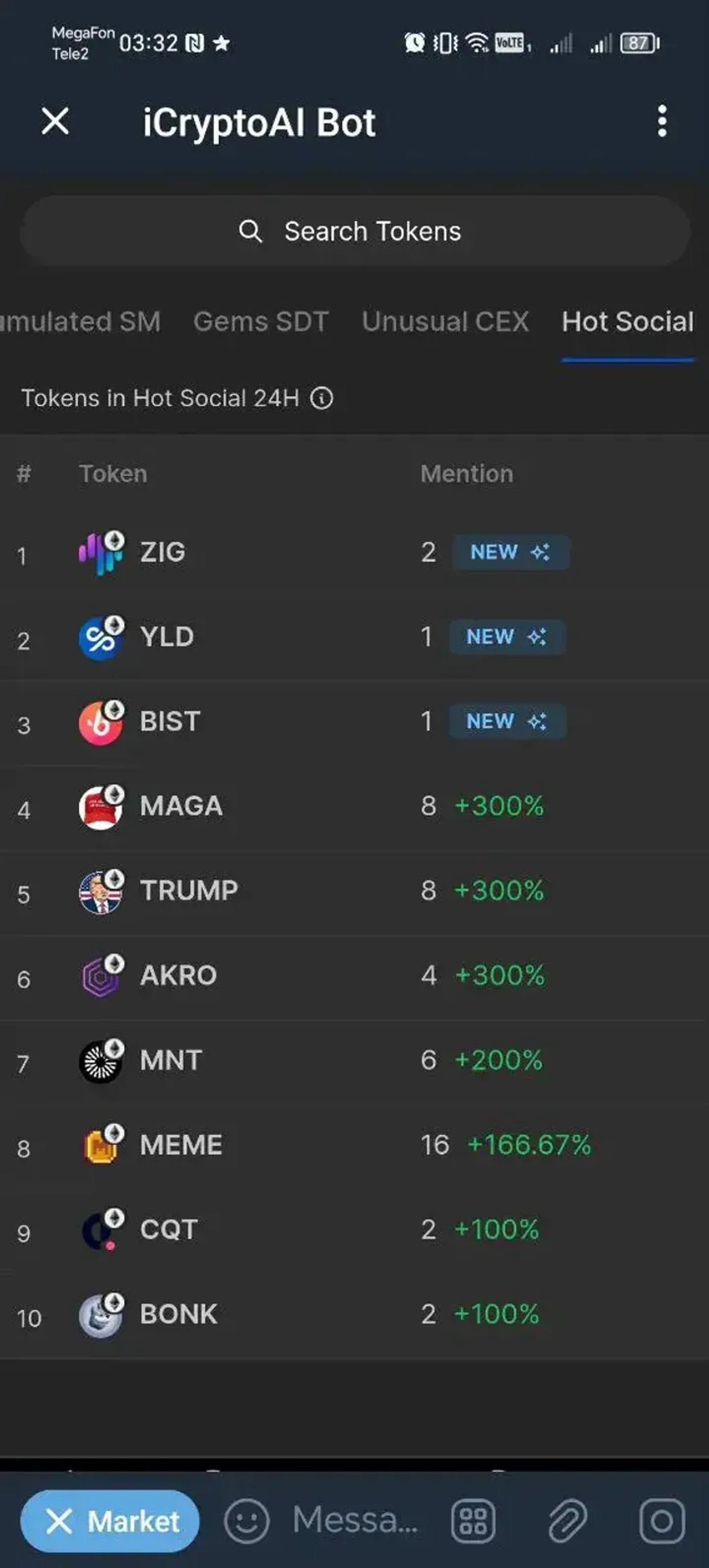iCryptoAI Bot Telegram Screenshot 3