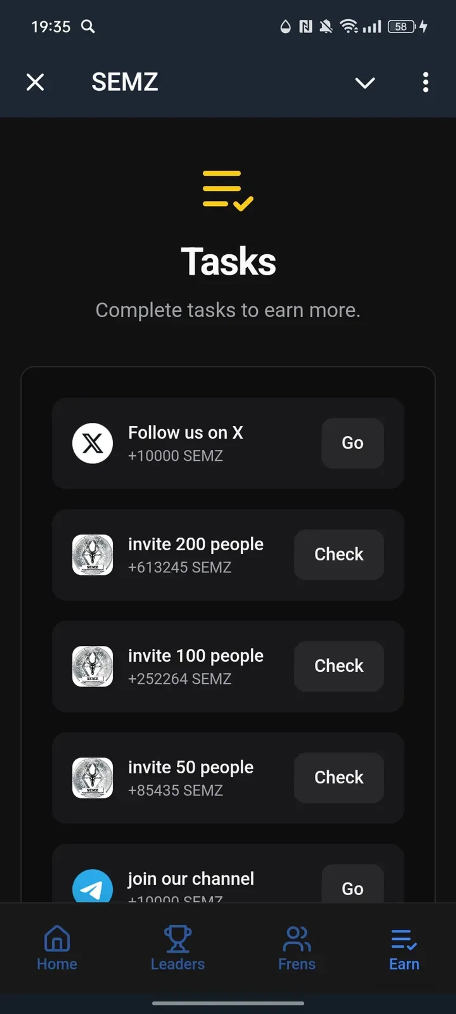 SEMZ в Телеграм — скриншот 4