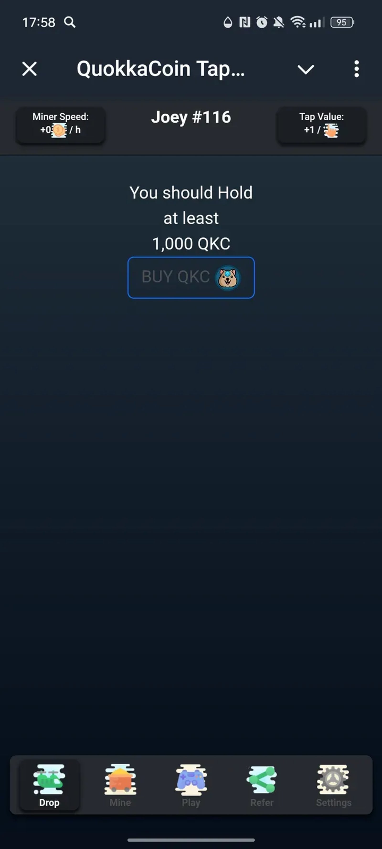 QuokkaCoin Tap Bot в Телеграм — скриншот 3