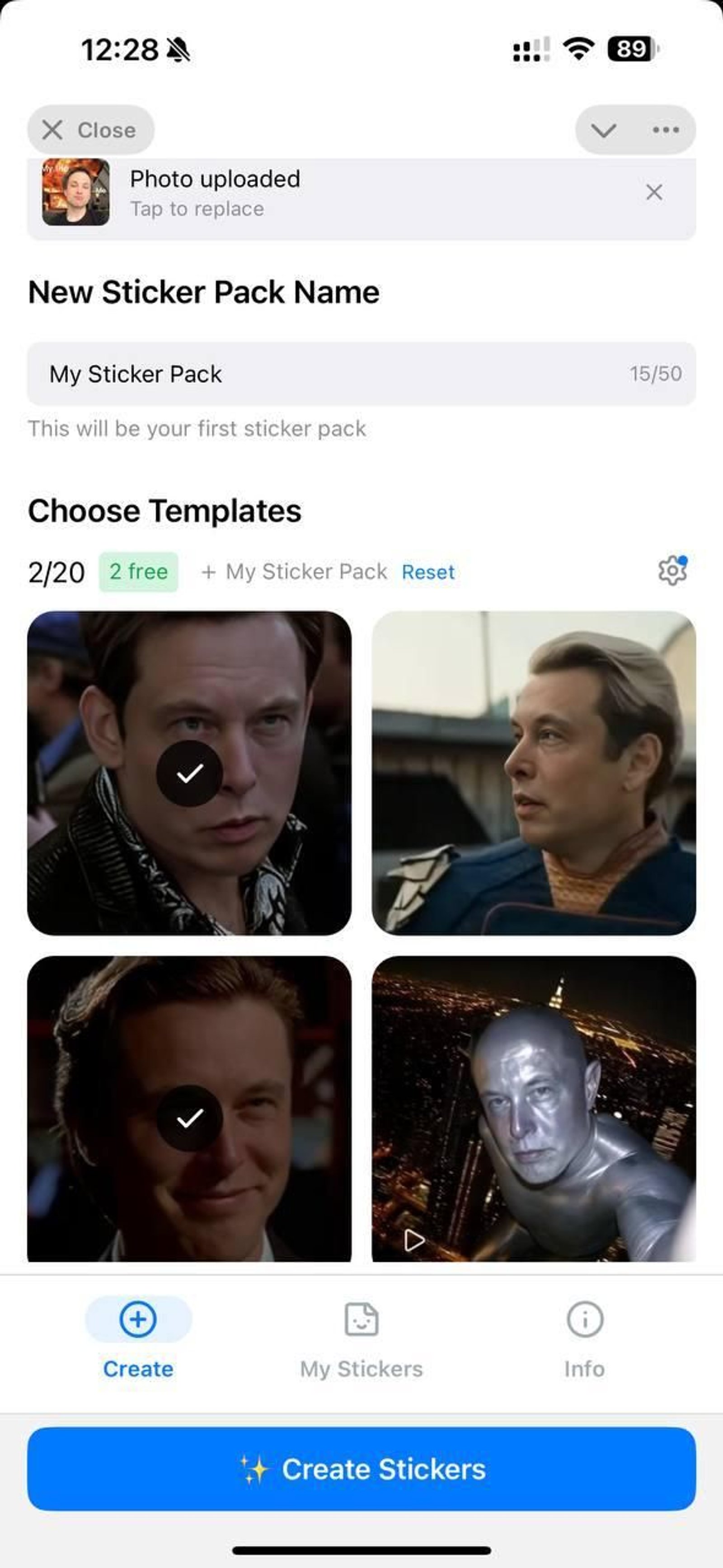 StickYoFace в Телеграм — скриншот 1