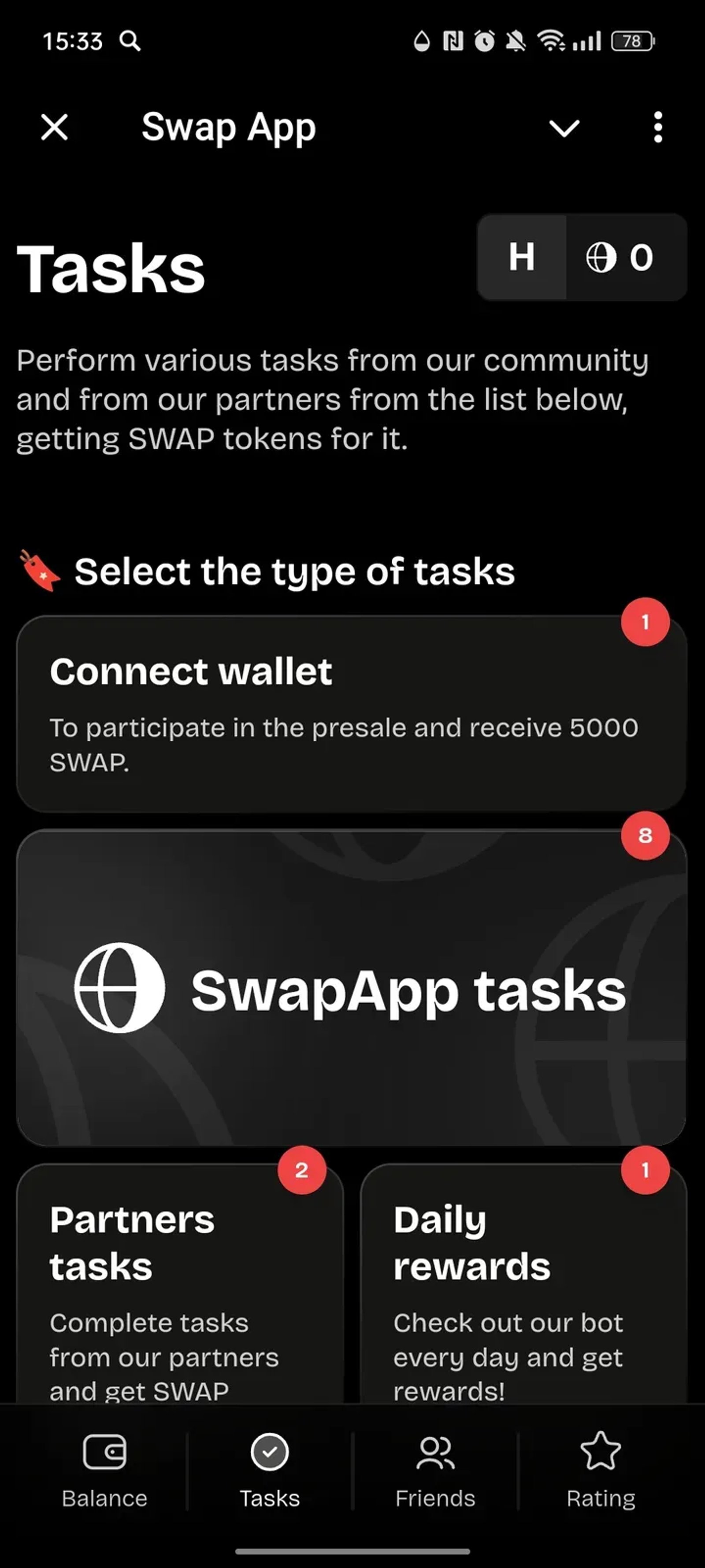 Swap App в Телеграм — скриншот 2