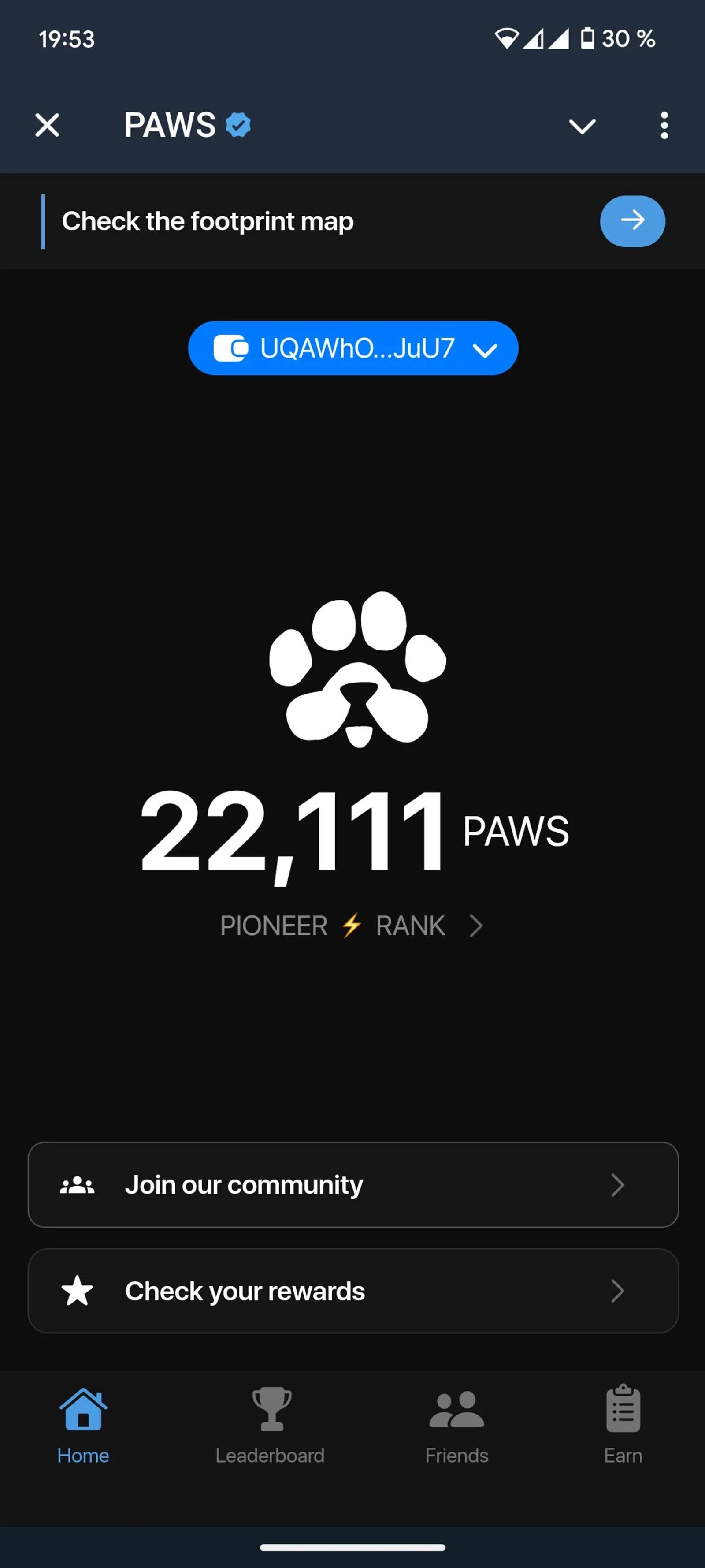 PAWS Telegram - Главная страница
