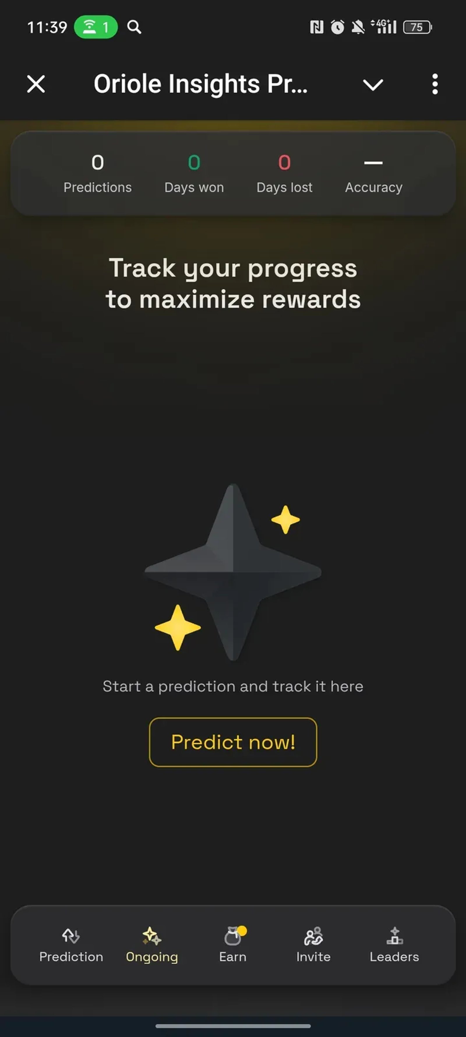 Oriole Insights Prediction App Telegram Screenshot 2