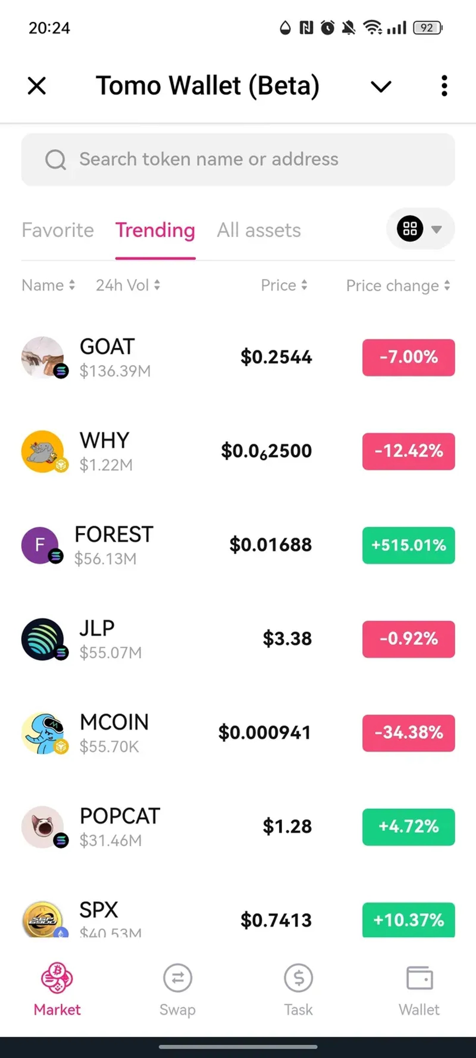 Tomo Wallet (Beta) в Телеграм — скриншот 1
