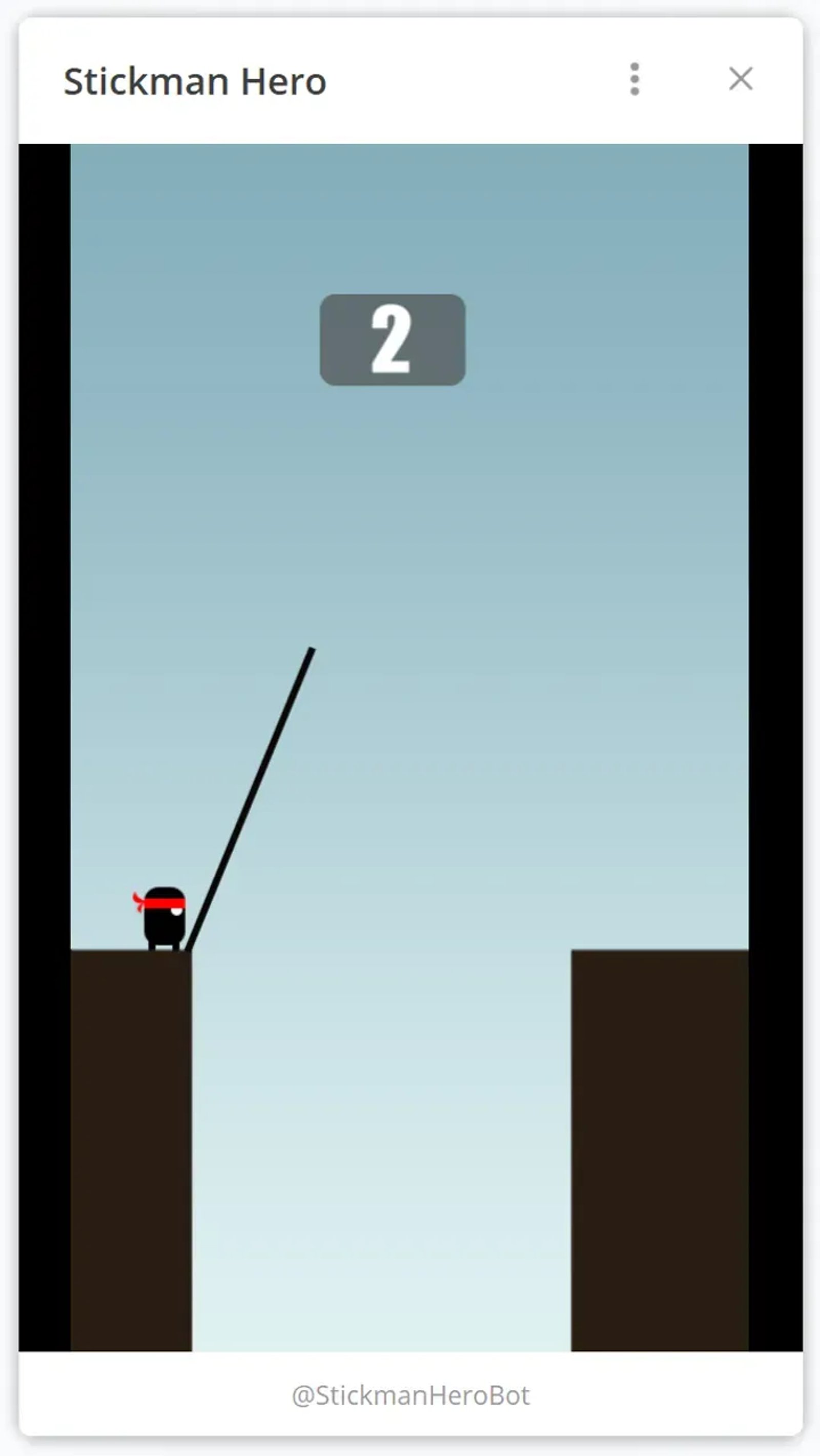 Stickman Hero в Телеграм — скриншот 1