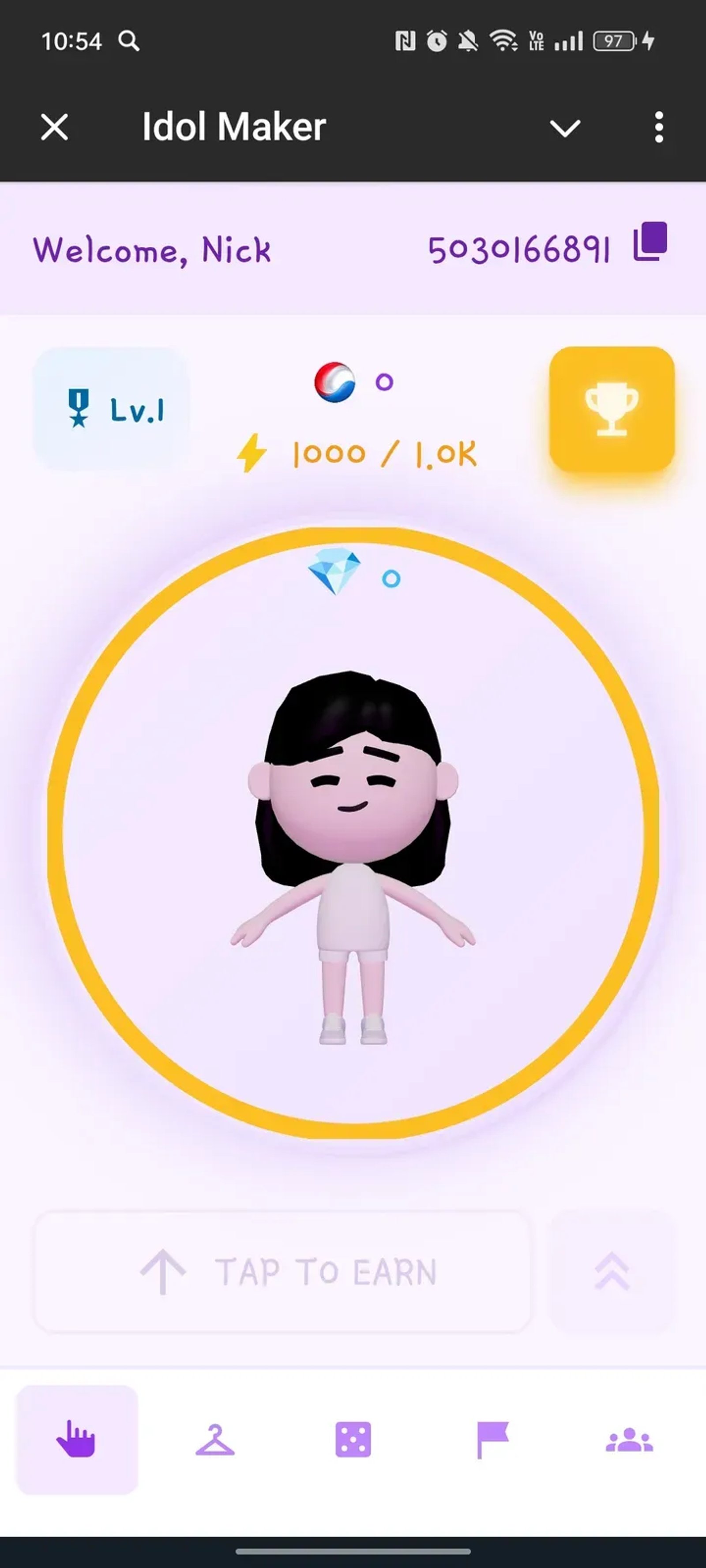 Idol Maker в Телеграм — скриншот 1