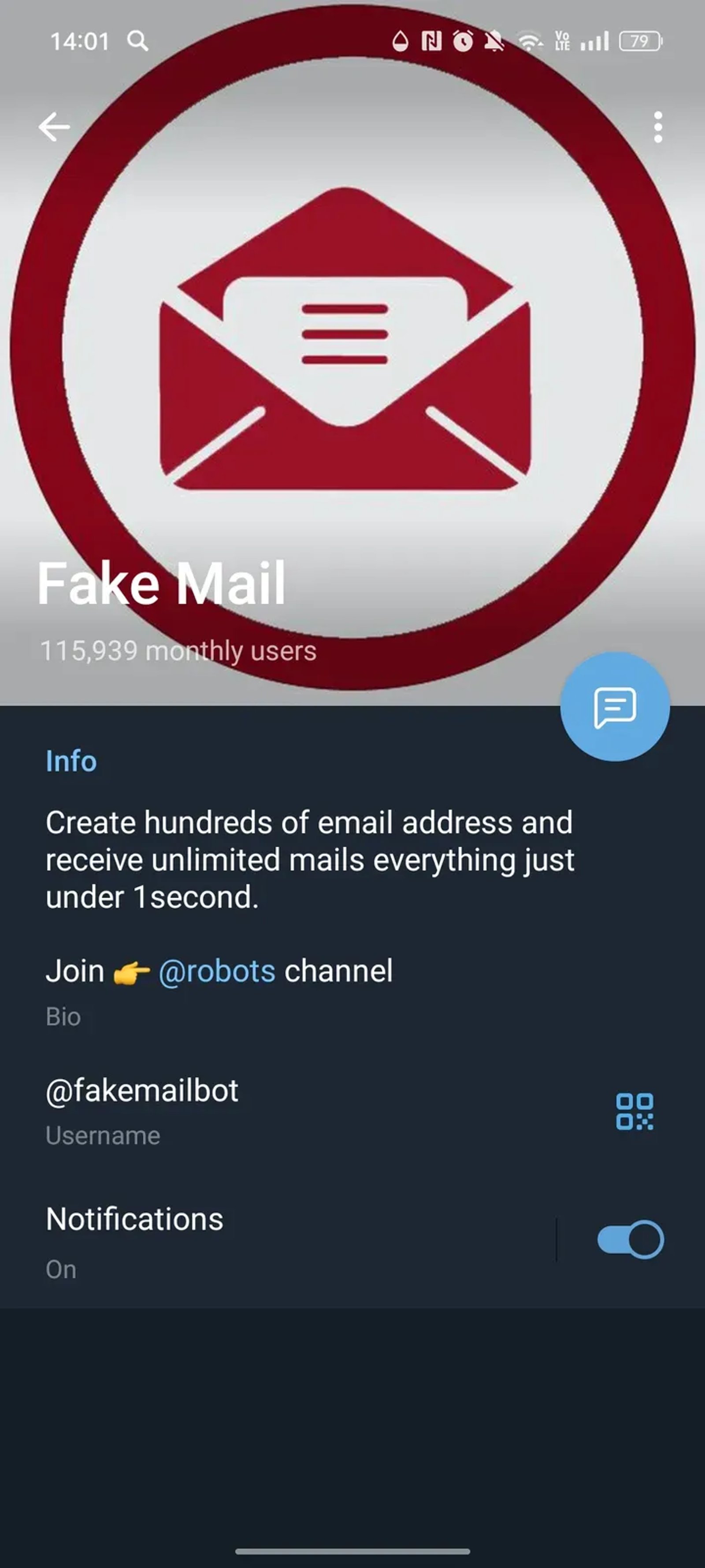 Fake Mail в Телеграм — скриншот 4
