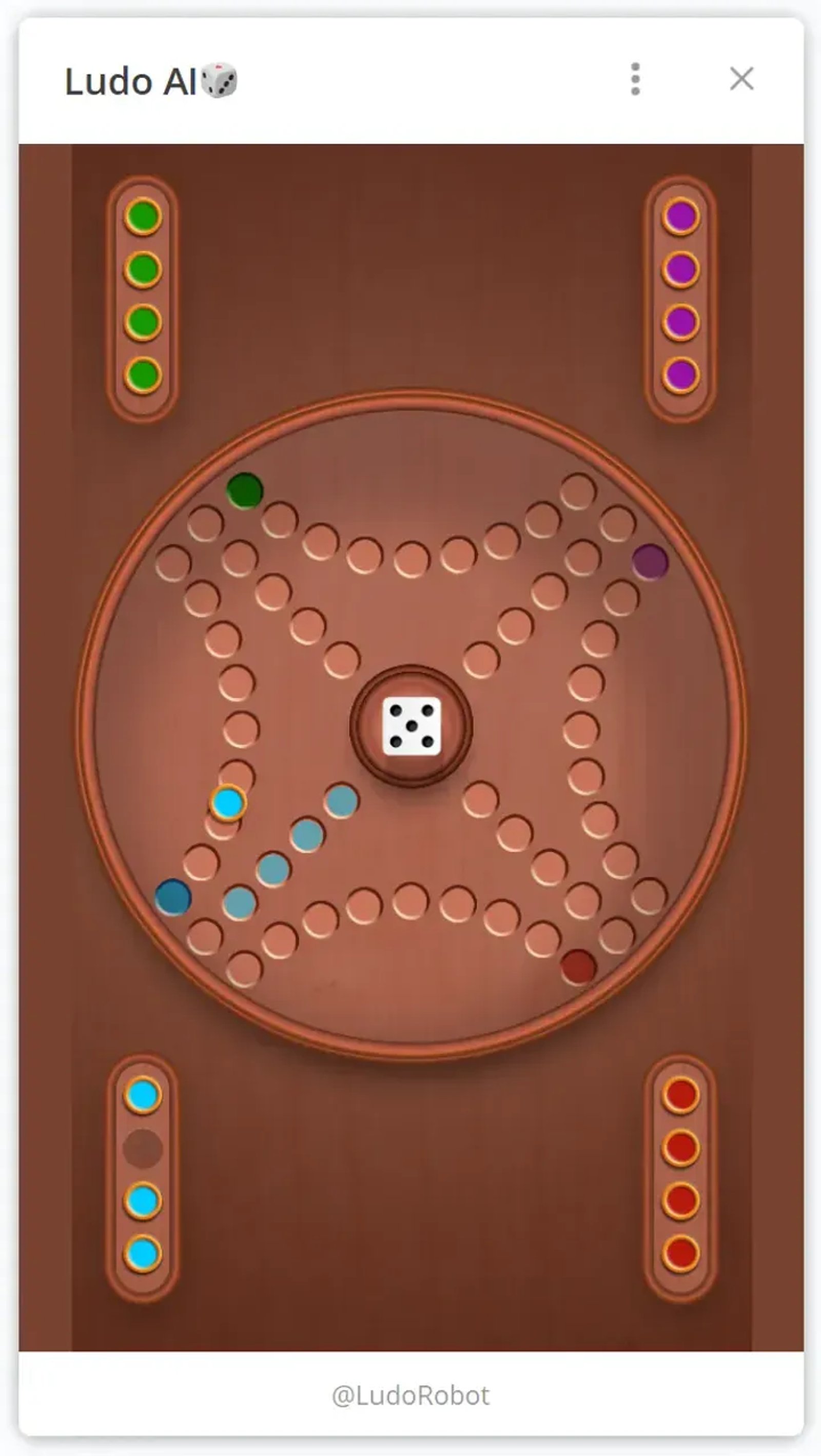 Ludo AI🎲 в Телеграм — скриншот 1