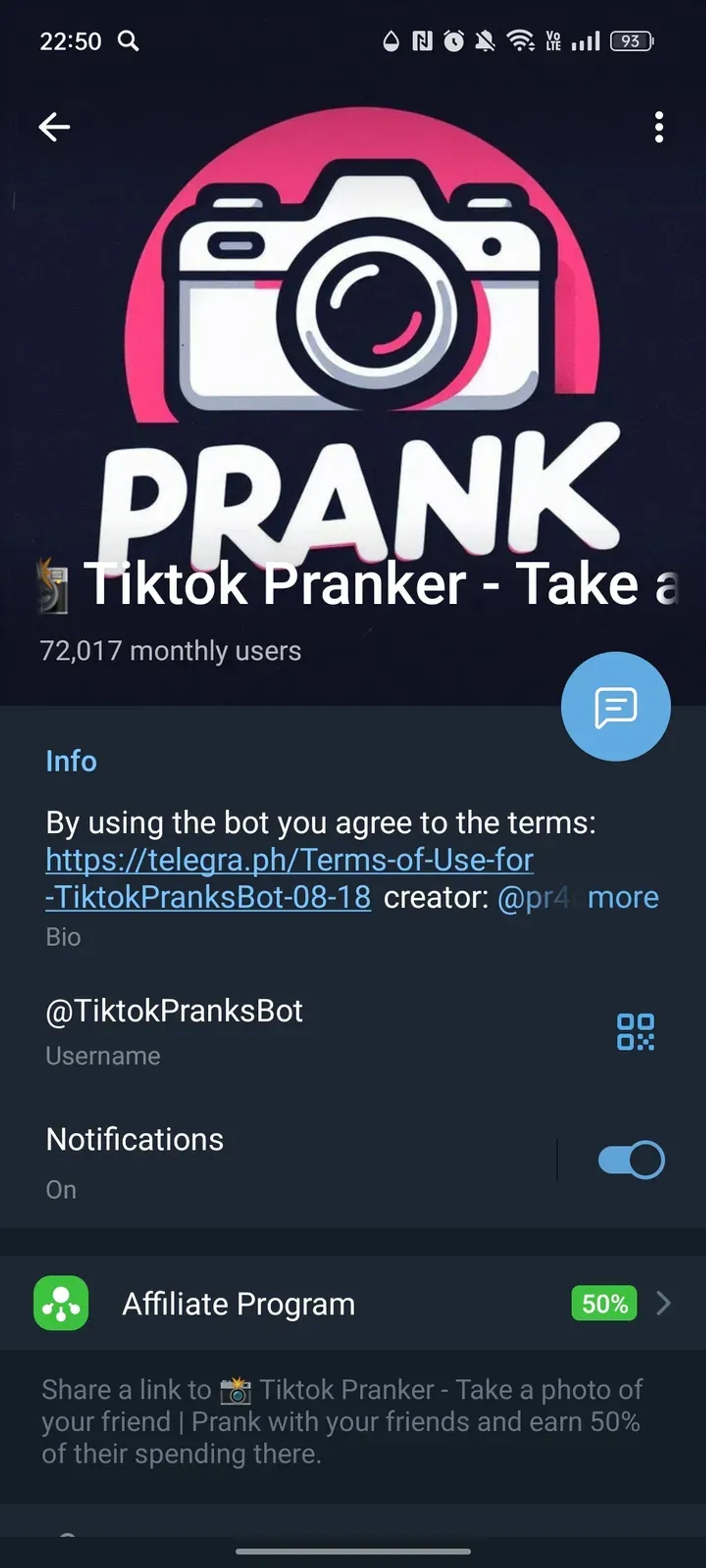📸 Tiktok Pranker - Сфоткай своего друга | Фото по ссылке | Пранк в Телеграм — скриншот 4