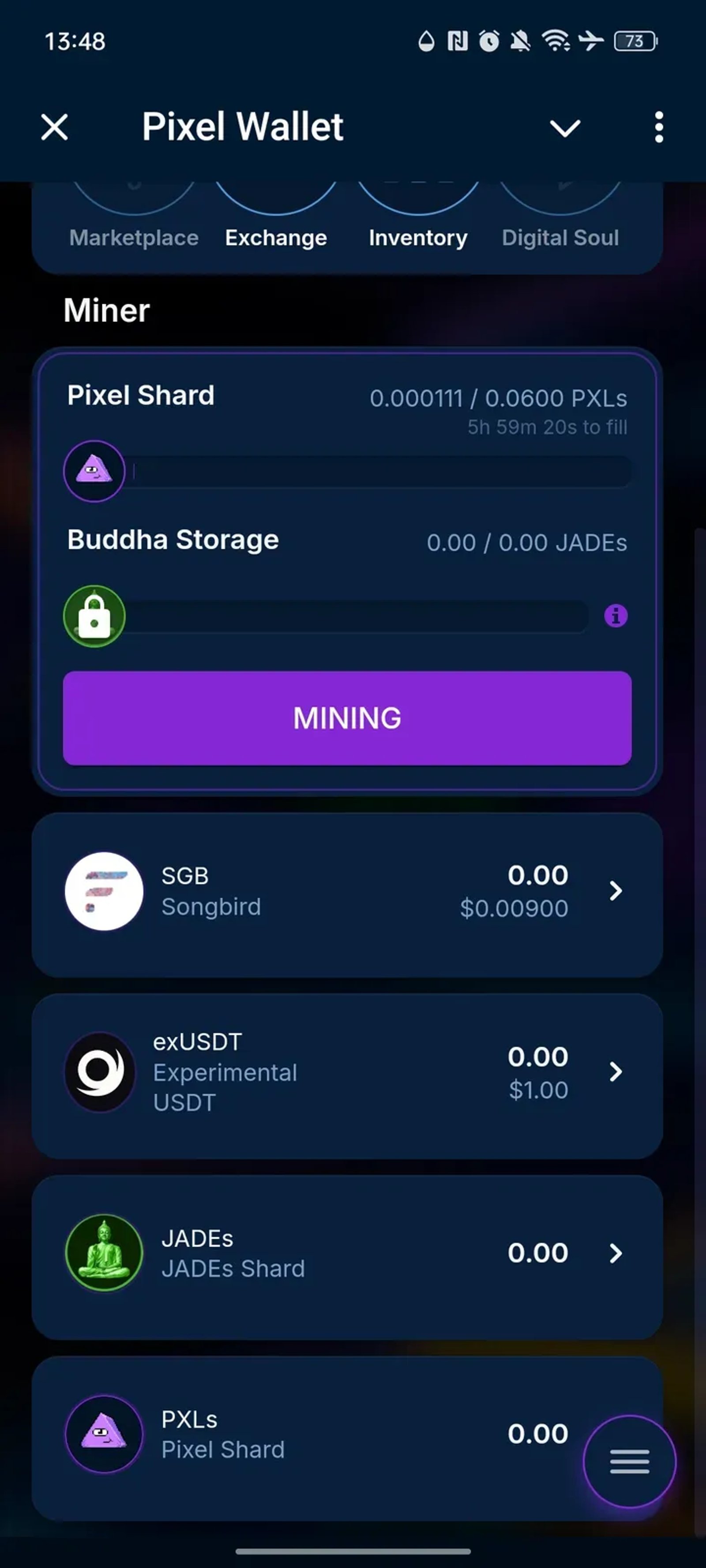 Pixel Wallet в Телеграм — скриншот 3
