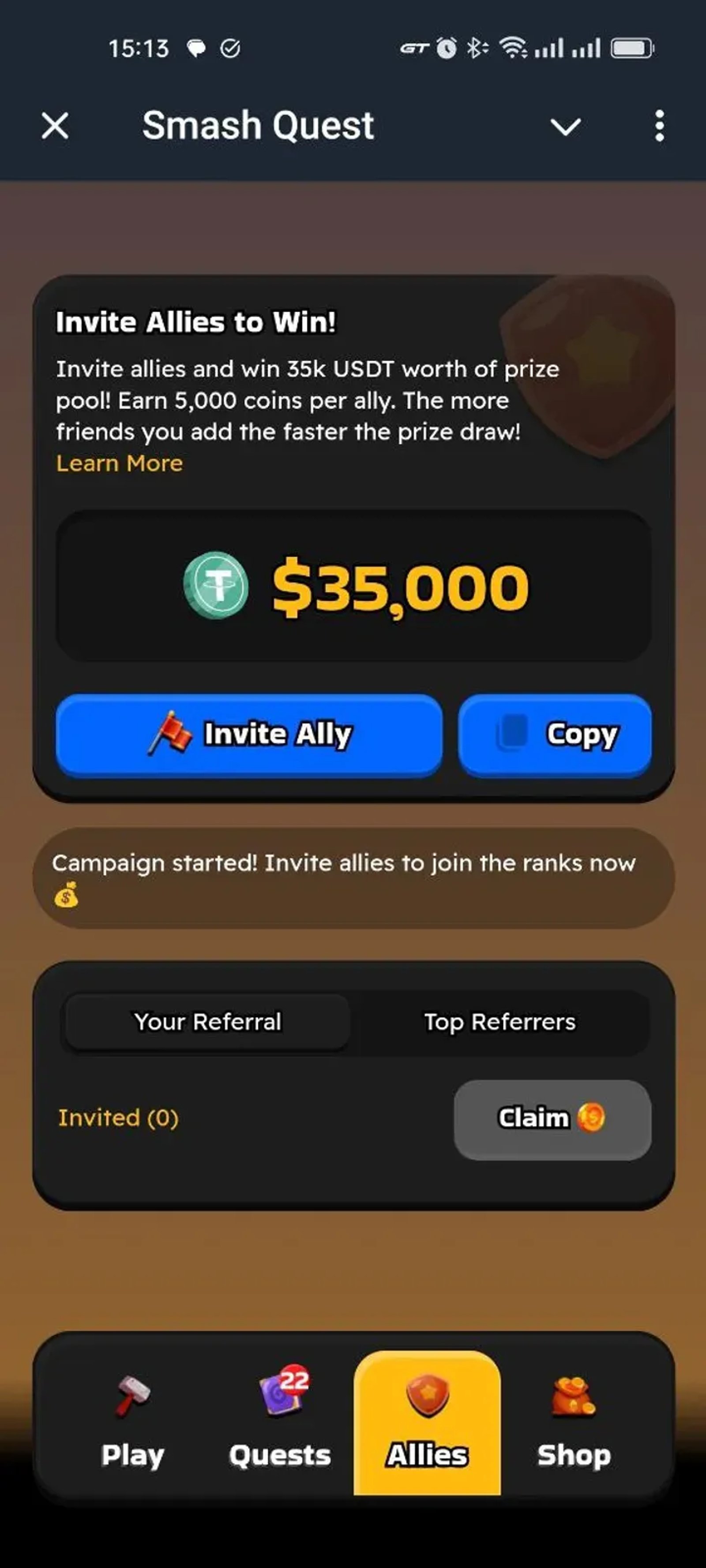 Smash Quest в Телеграм — скриншот 6