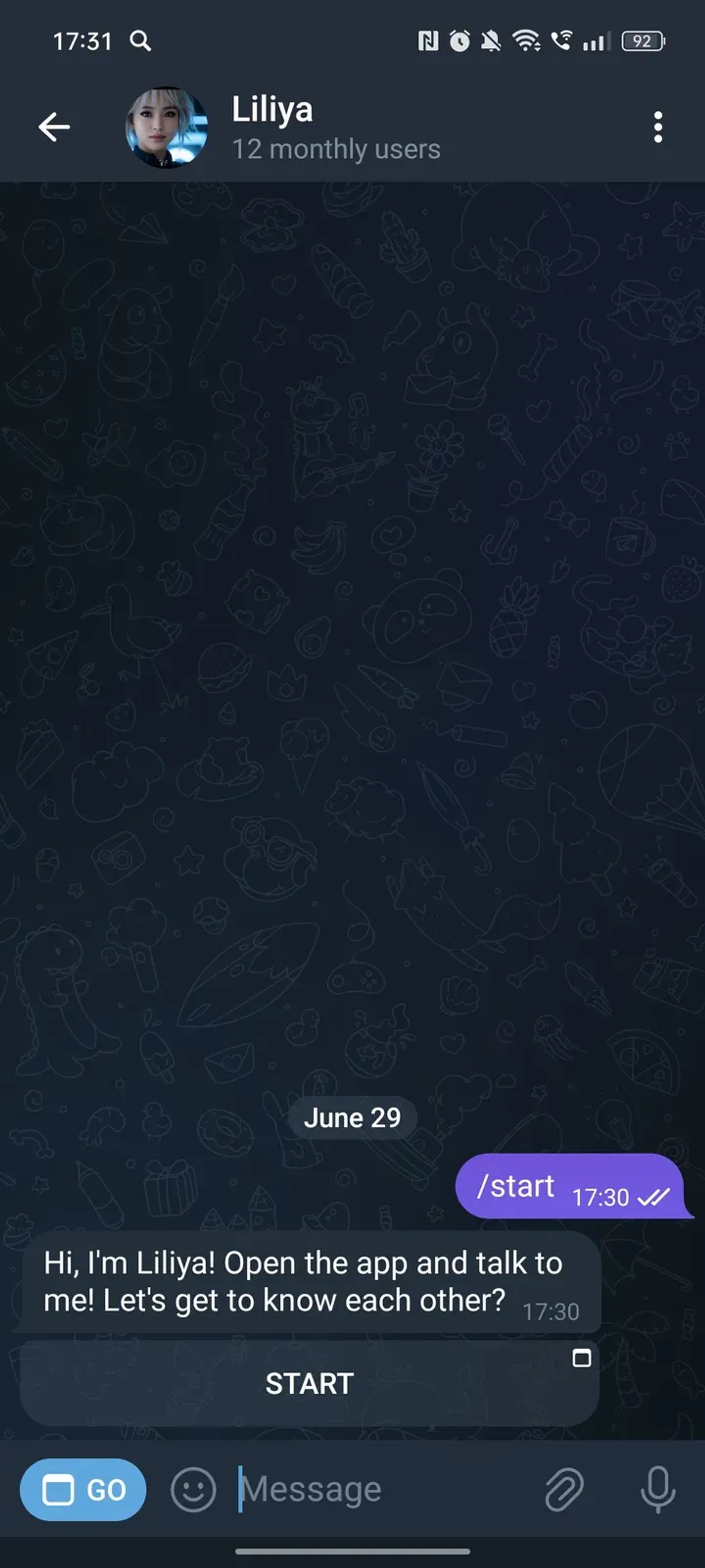 Liliya в Телеграм — скриншот 2