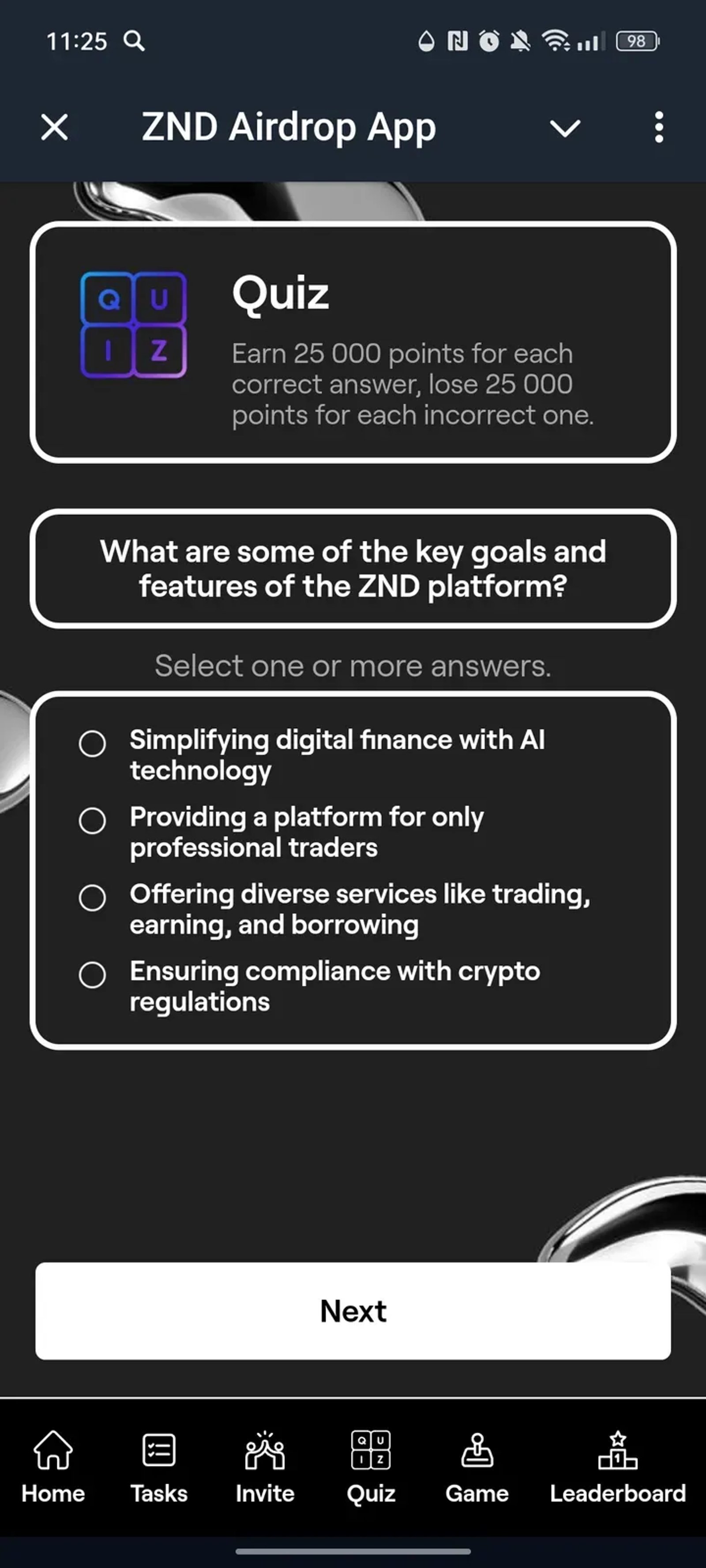 ZND Airdrop App в Телеграм — скриншот 4