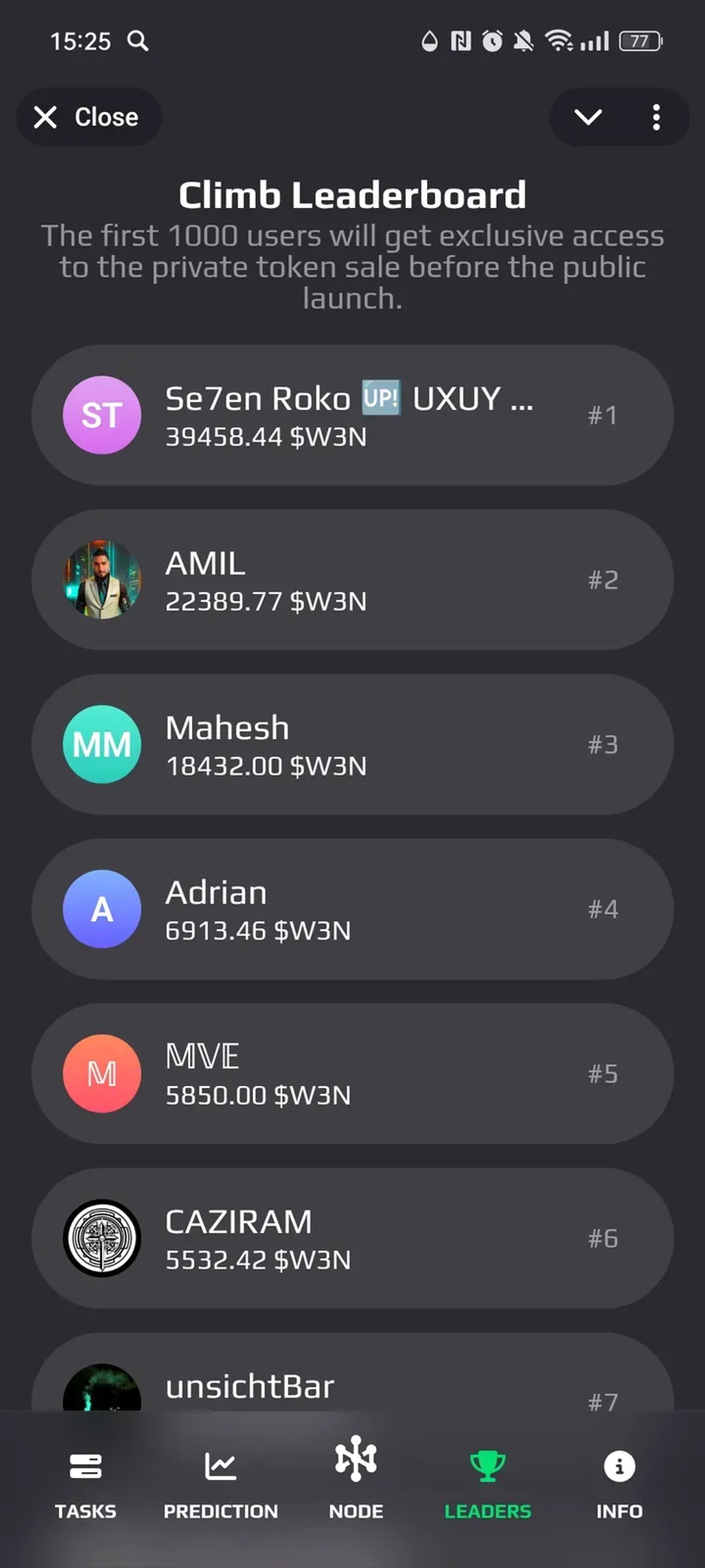 W3N | Decentralized AI в Телеграм — скриншот 3