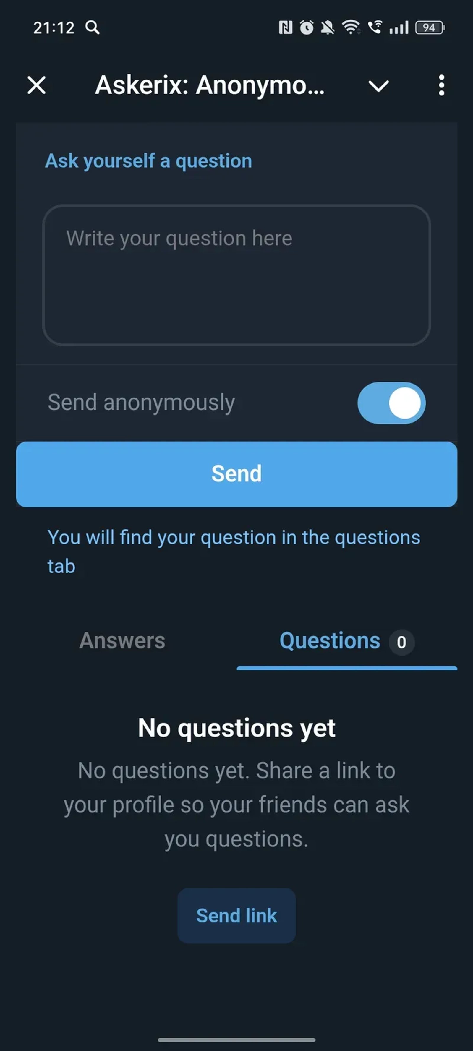 Askerix в Телеграм — скриншот 2