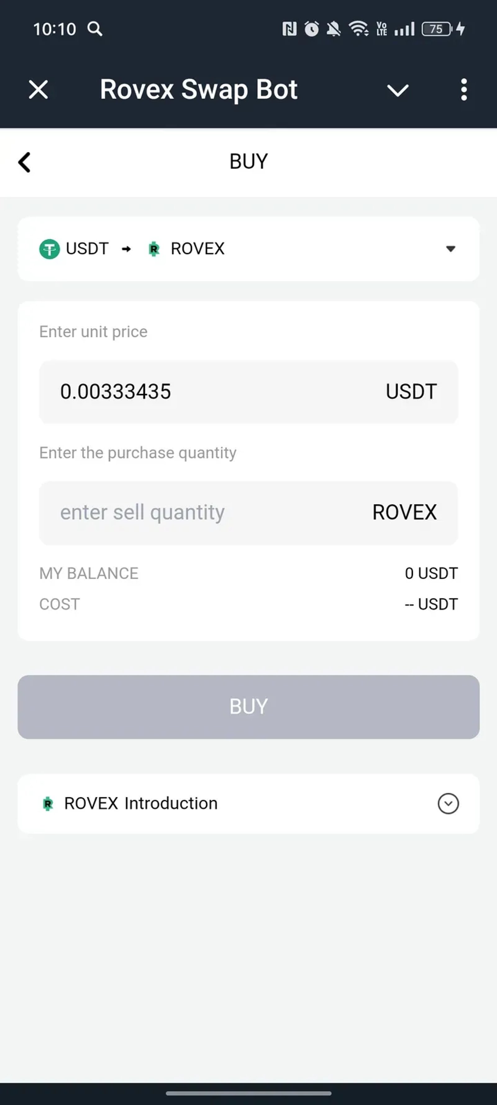 Rovex Swap Bot Telegram Screenshot 4
