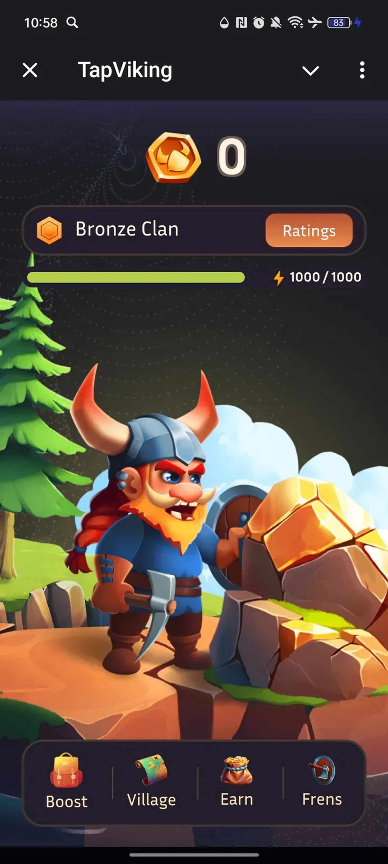 TapViking в Телеграм — скриншот 1