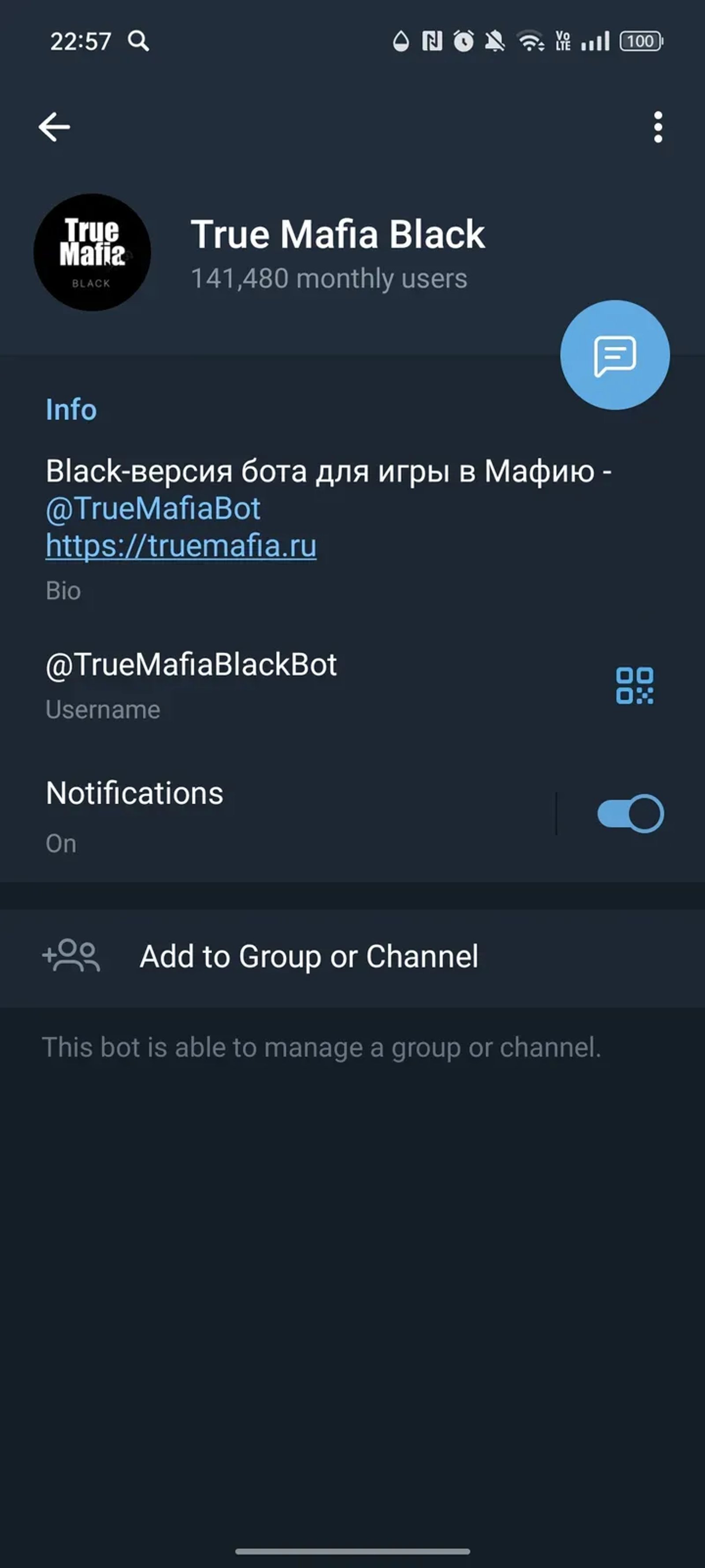 True Mafia Black в Телеграм — скриншот 2