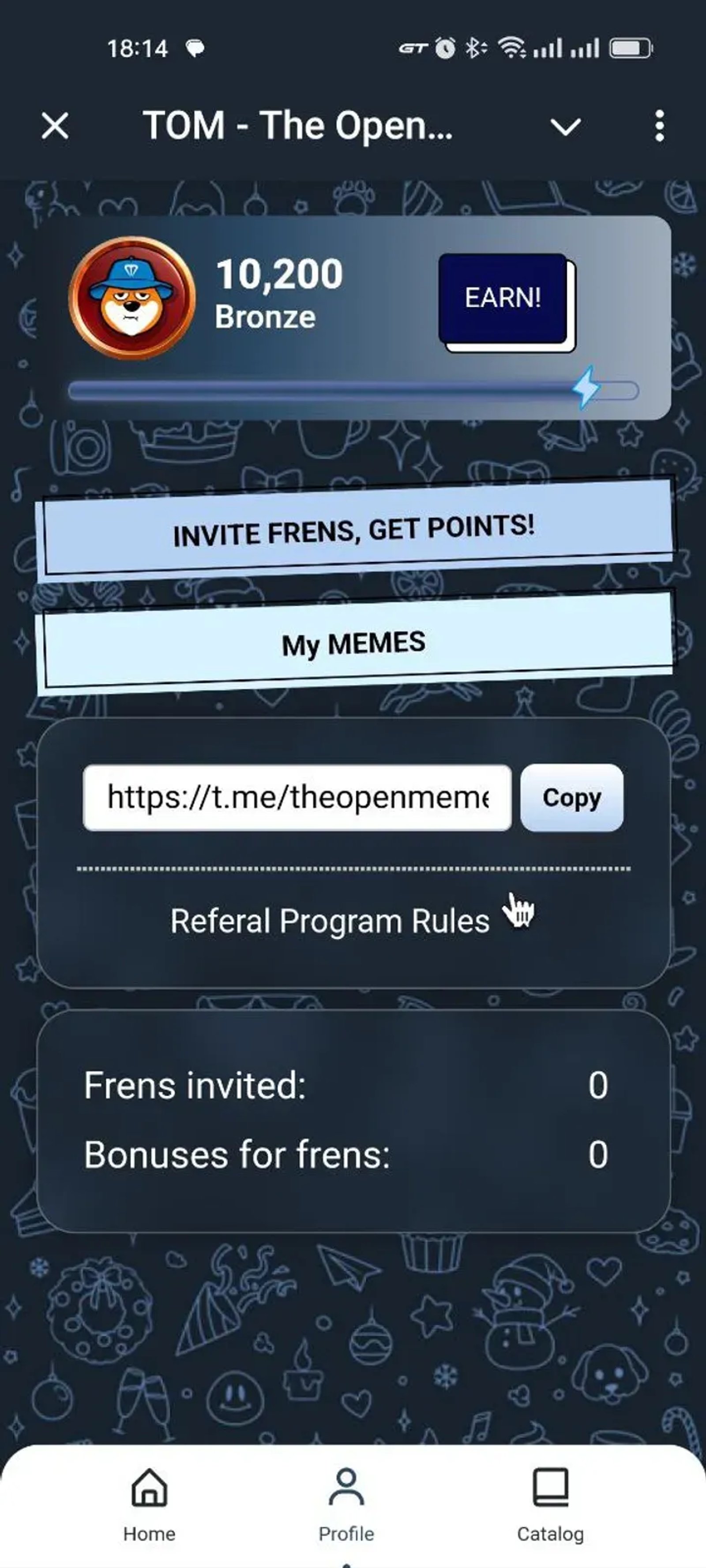 TOM - The Open Meme в Телеграм — скриншот 2