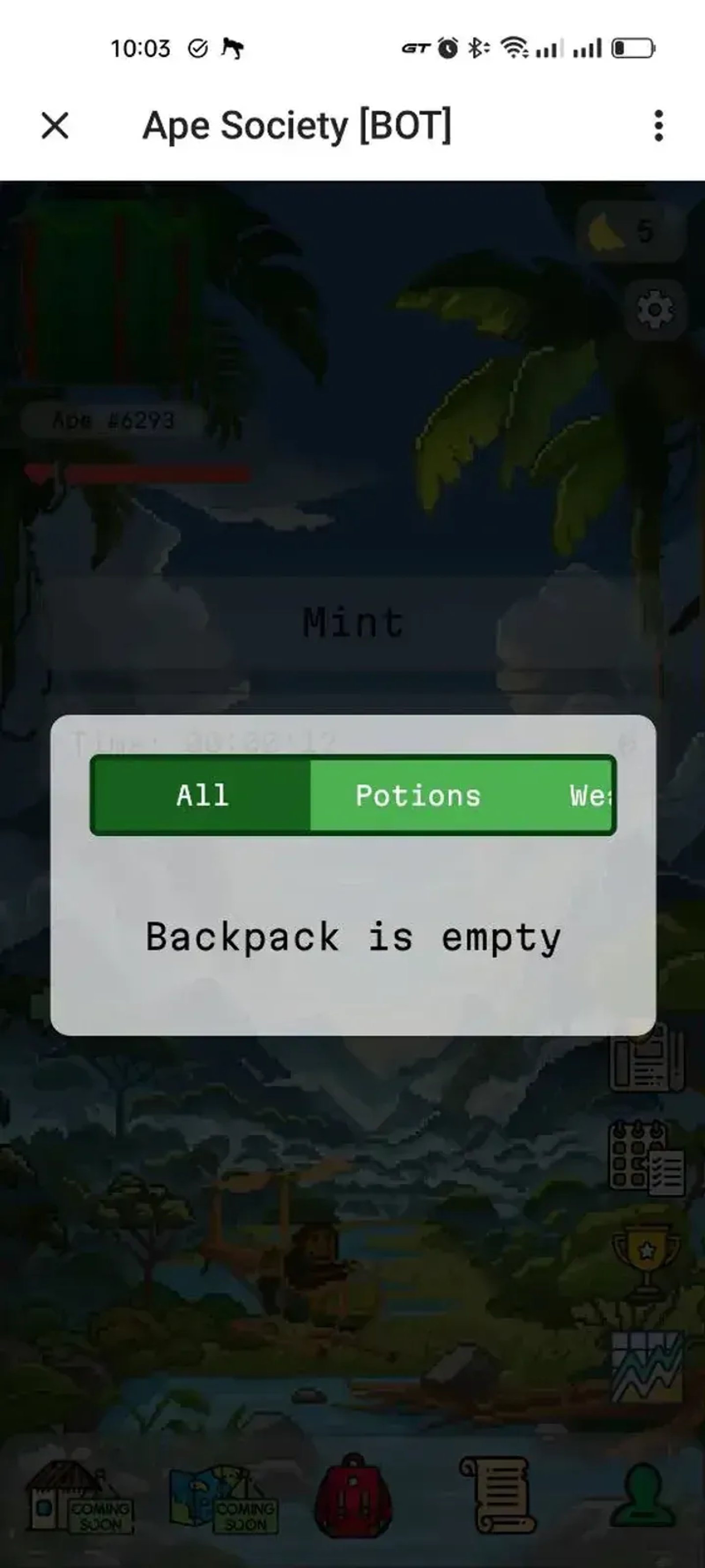 Ape Society в Телеграм — скриншот 3